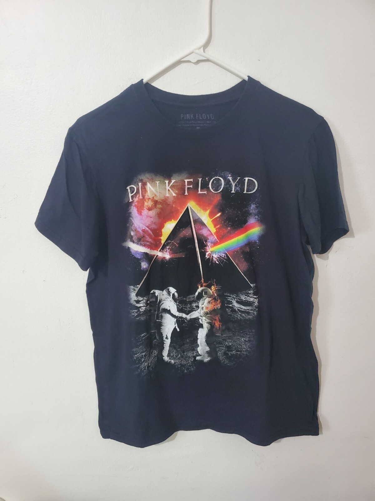 Pink Floyd Dark Side of The Moon Astronauts Black Rock T Shirt Mens Size Medium