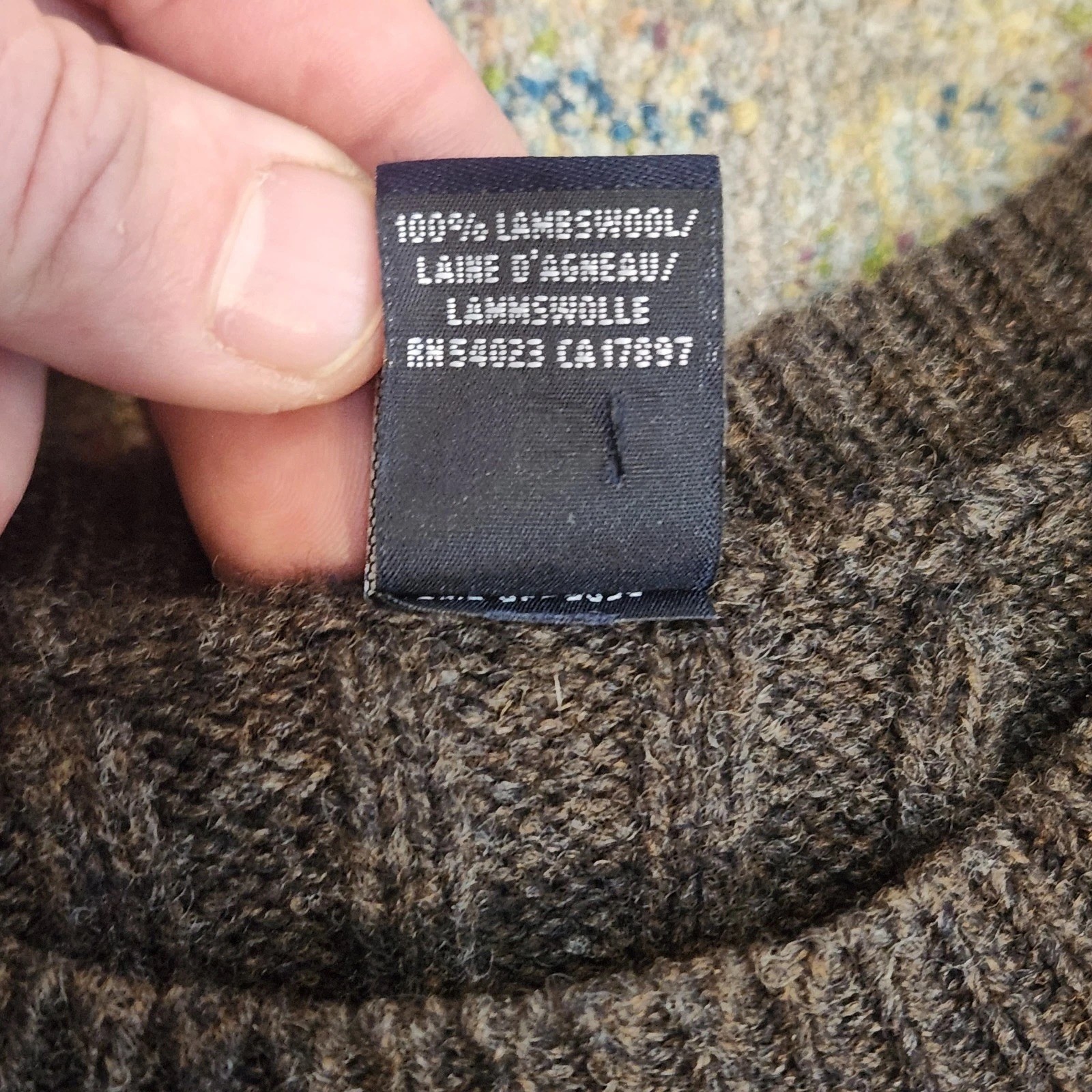 Vintage 90s Gap 100% Lambswool Knit Sweater Brown Men Sz XXL Quiet Luxury
