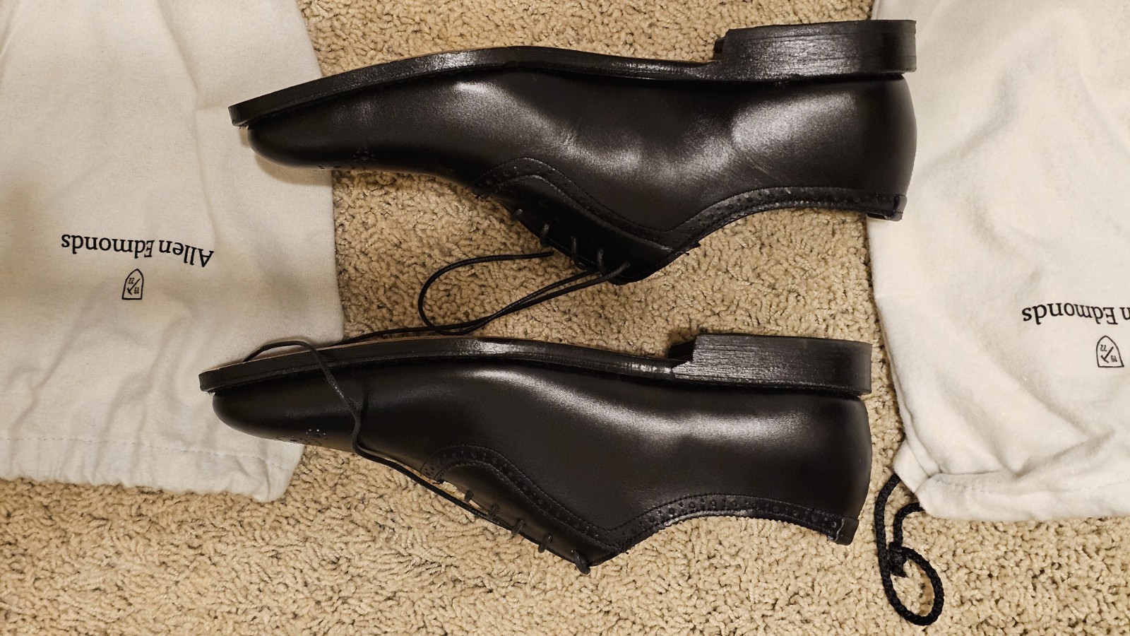 Allen Edmonds Cornwallis Men’s Black Leather Wingtip Oxford Dress Shoes 9D 1052
