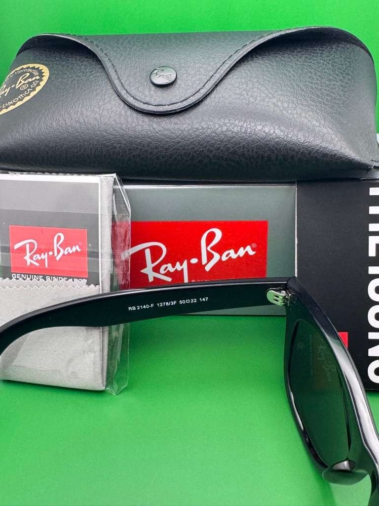 Ray-Ban RB2140 Wayfarer Sunglasses Black Frame & Black Lens Classic Style
