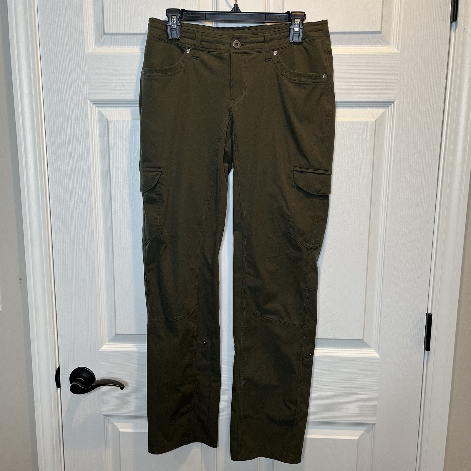 Kuhl Pants Freeflex Roll-Up Hiking Cargo Women’s 8 Reg Green Stretch Style# 6495