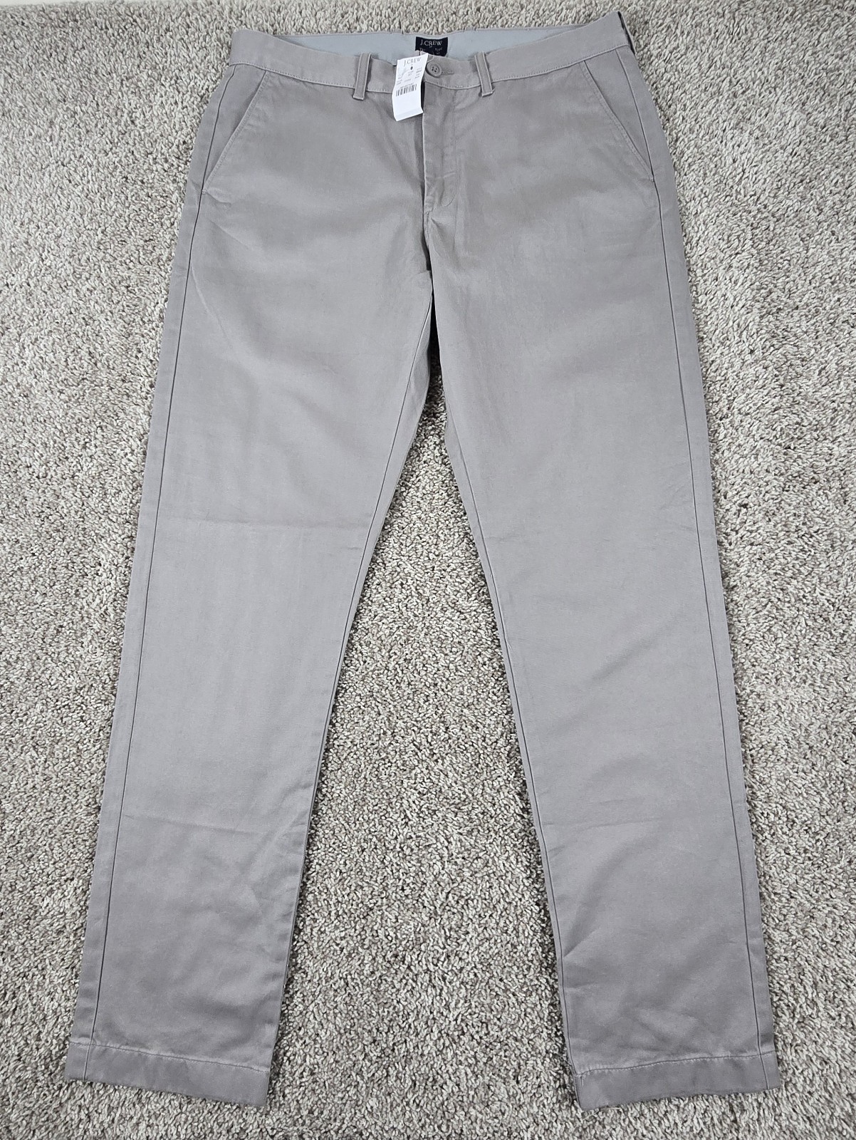 J Crew Pants Men’s 34×34 The Sutton Flat Front Straight Casual Chino Gray NWT