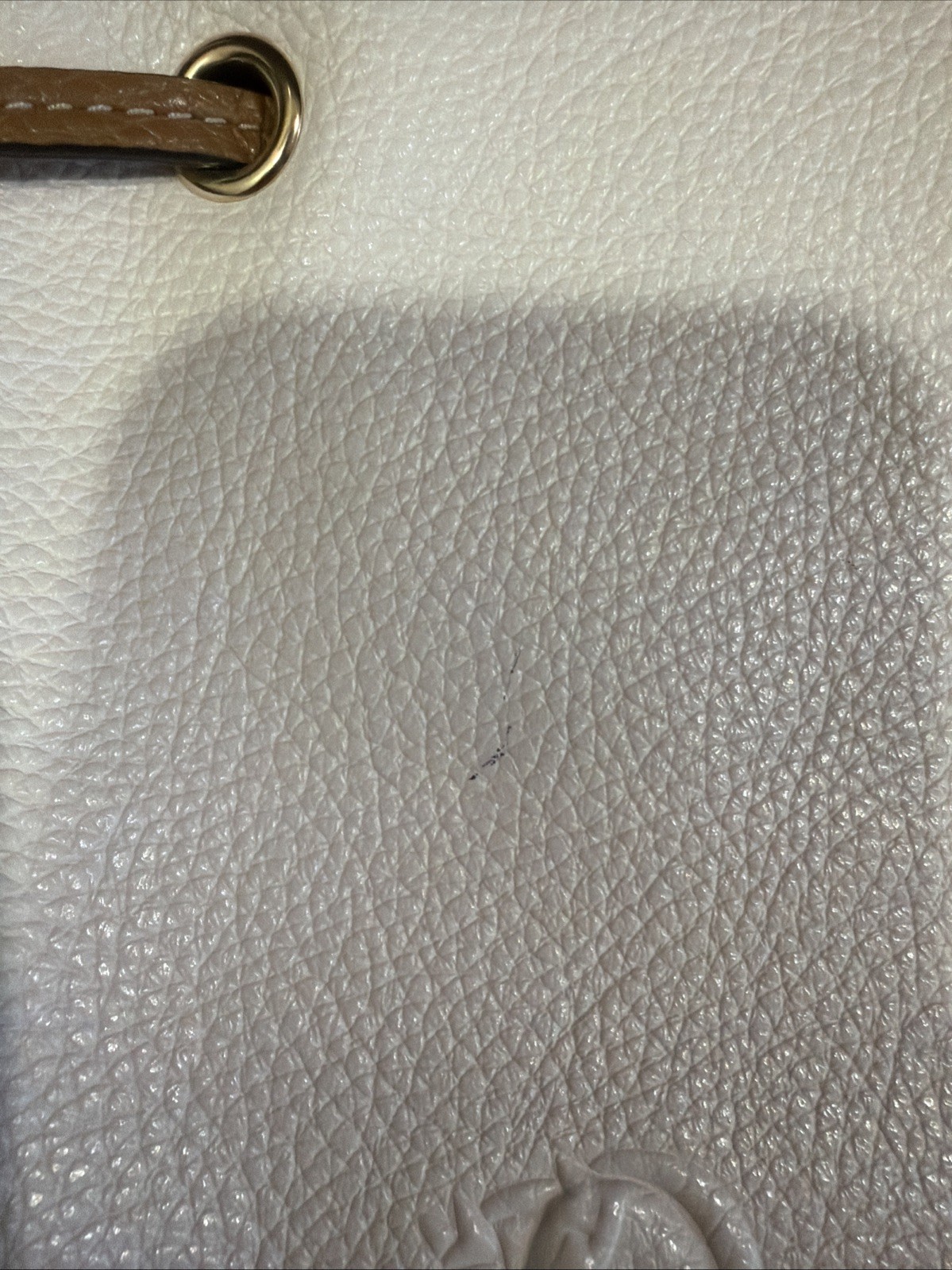Coach Andy Tote With Horse And Carriage pebble leather Gold/Chalk Multi CA165