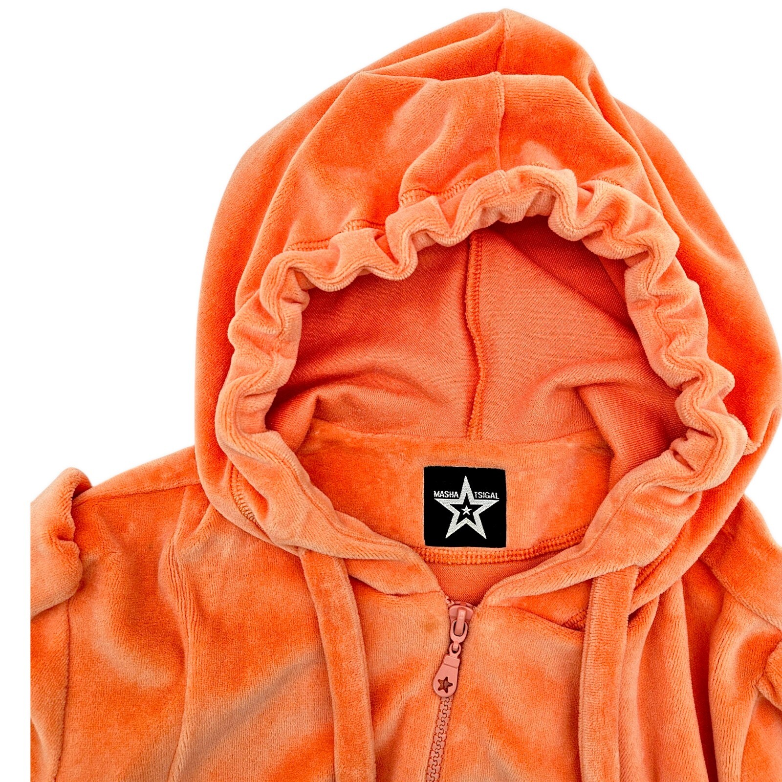 MASHA TSIGAL – Original Y2K Fleece Combo Set, Peach Orange, Size M (44-46)