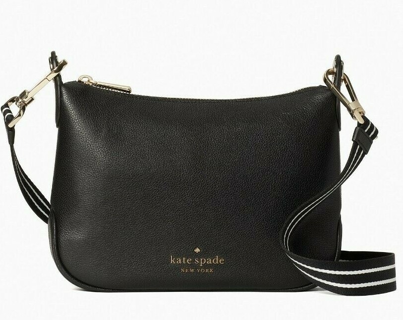 Kate Spade Rosie Crossbody Black Leather Bag Purse WKR00630 NWT $349 Retail
