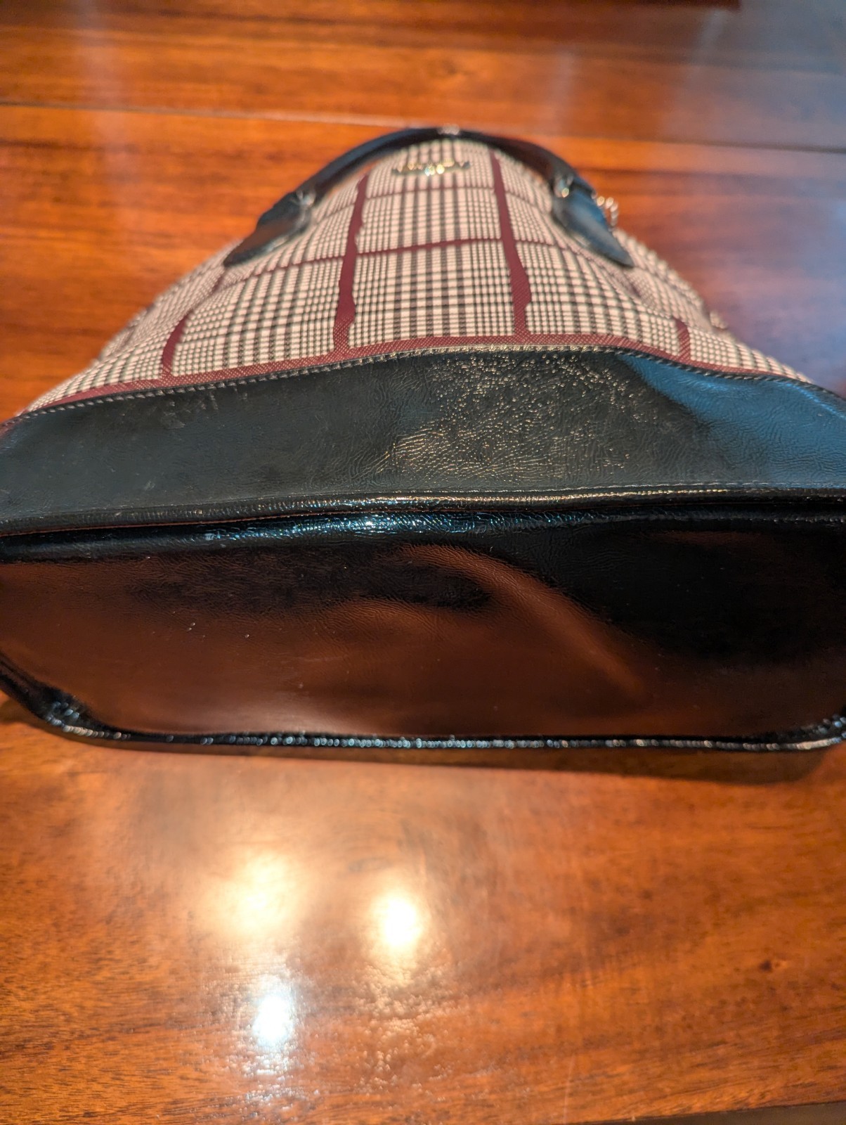 Coach Peyton Handbag Glen Cora Canvas Plaid Pristine Check Description