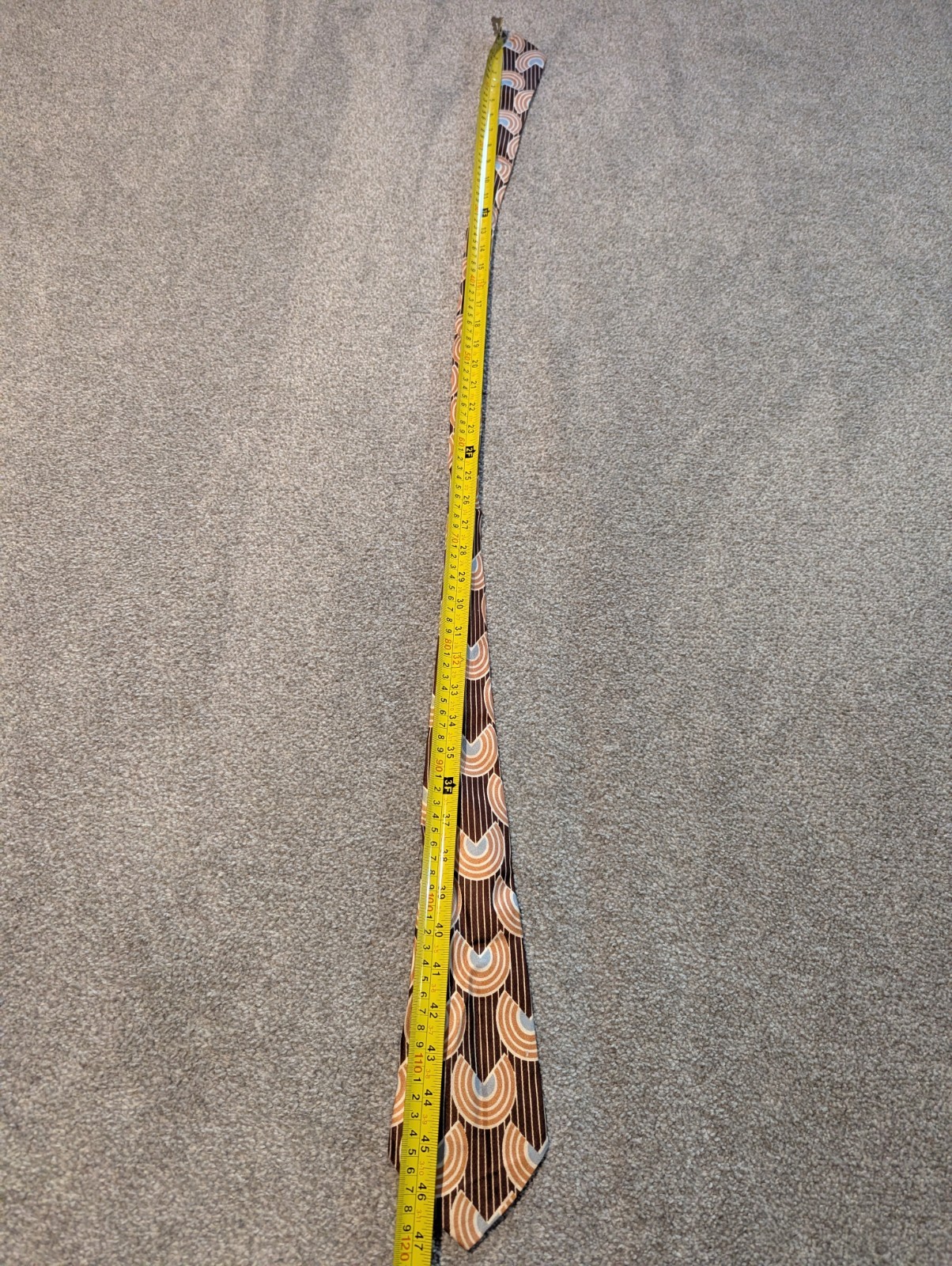 Vintage 1930s 40s Tie Geometric Abstract Art 47 Inches