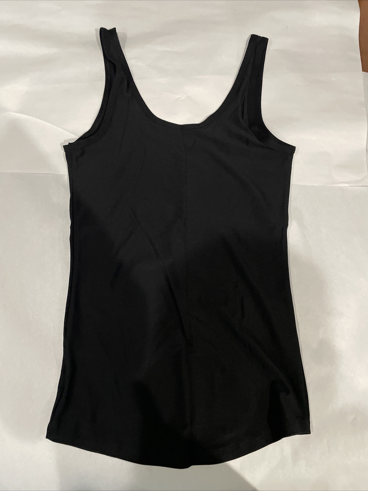 NO BOUNDARIES FITTED SOFT BLACK CELESTIAL SCOOP Stretch Knit TANK SZ. Jr. S*