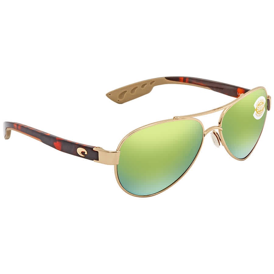 Costa Del Mar LORETO Green Mirror Polarized Polycarbonate Pilot Ladies