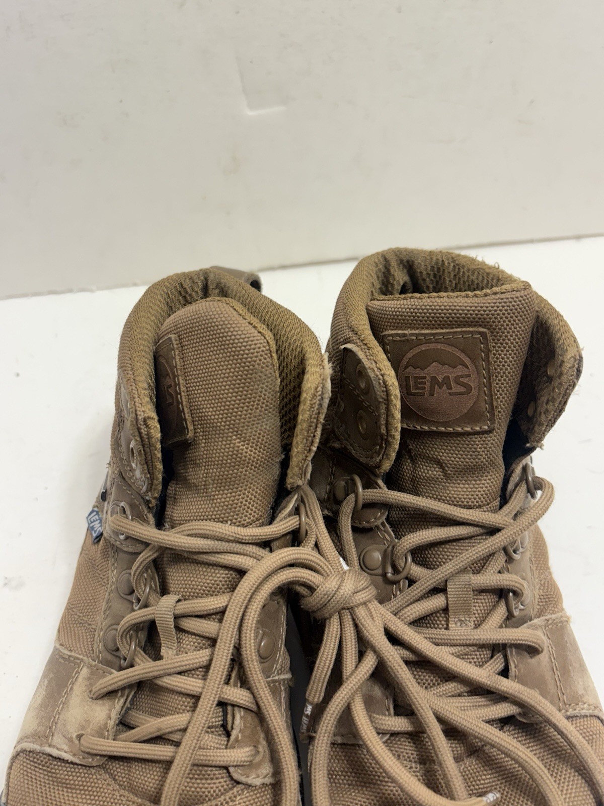 LEMS Womens Outlander Waterproof Boots Sz 7.5 Tan Beige