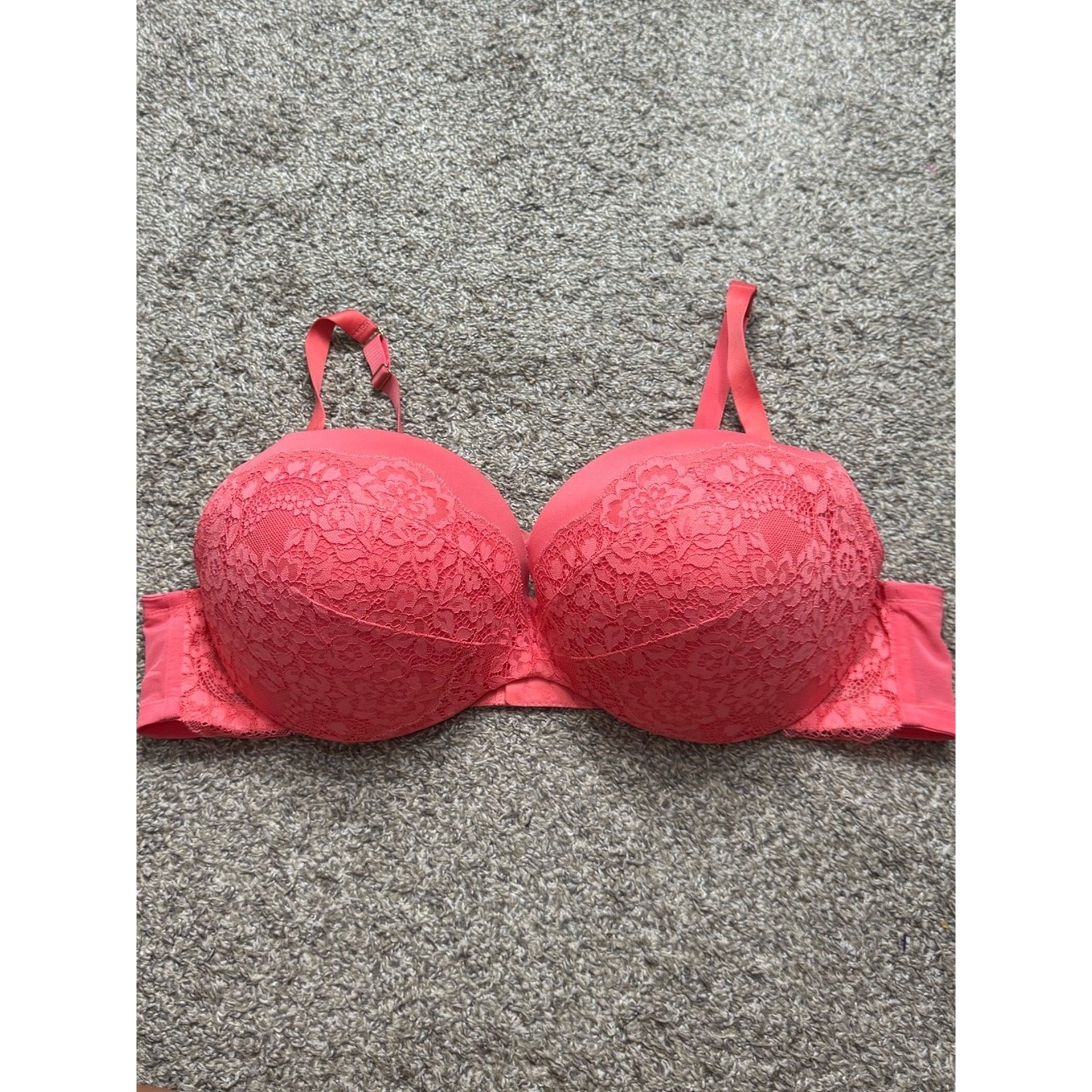 Cacique Max Boost Plunge Bra Lace Pink 48D