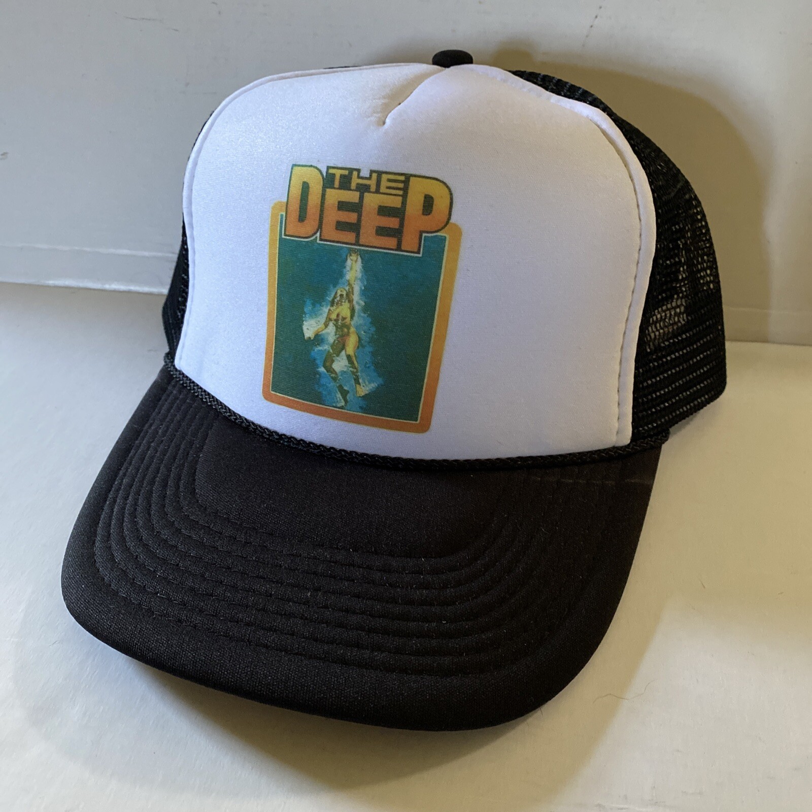Vintage The Deep Hat Horror Trucker Hat snapback Black Movie Cap