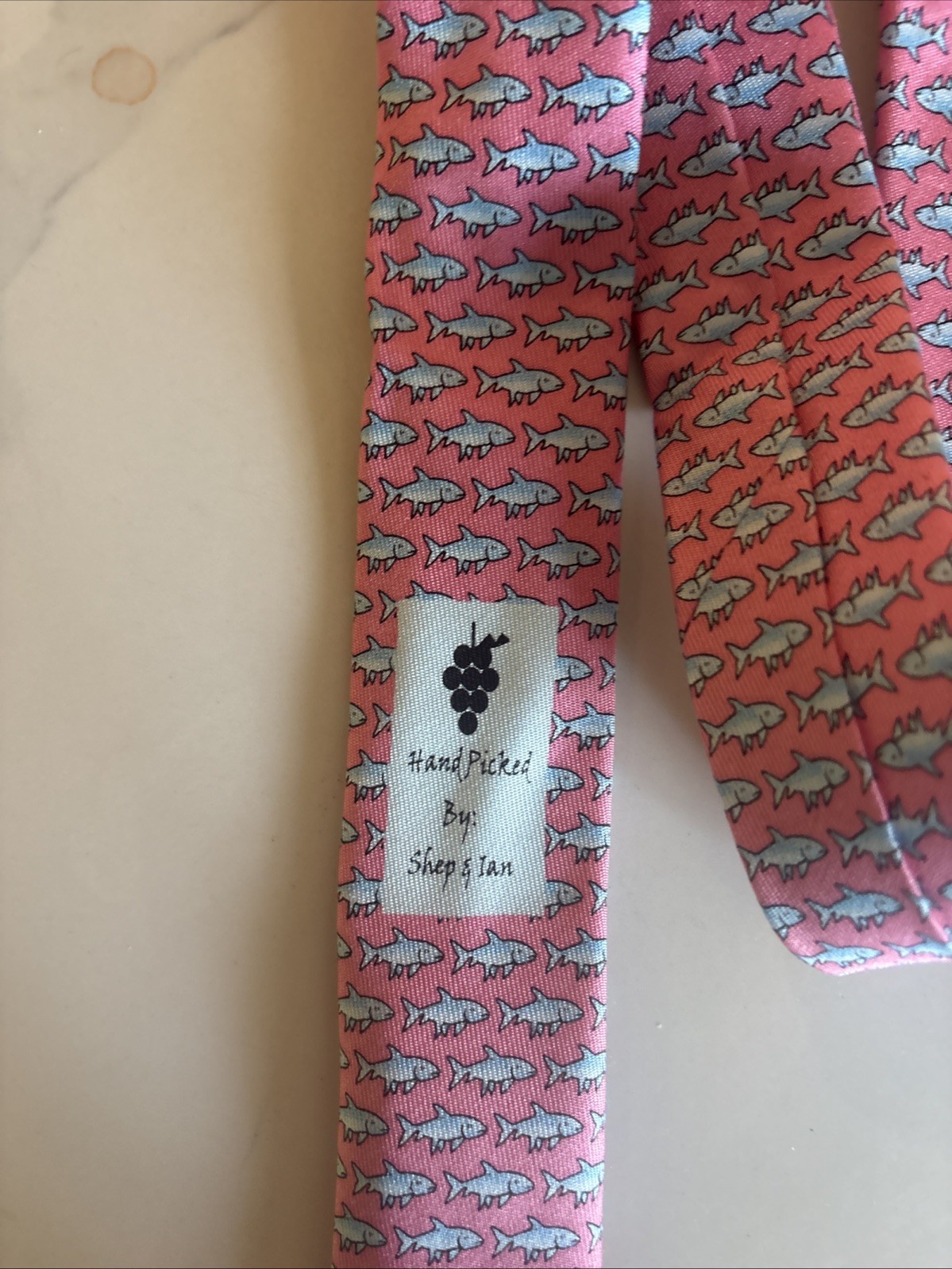 Vineyard Vines Martha’s Vineyard Bonefish 100% Silk Tie Made In USA $75