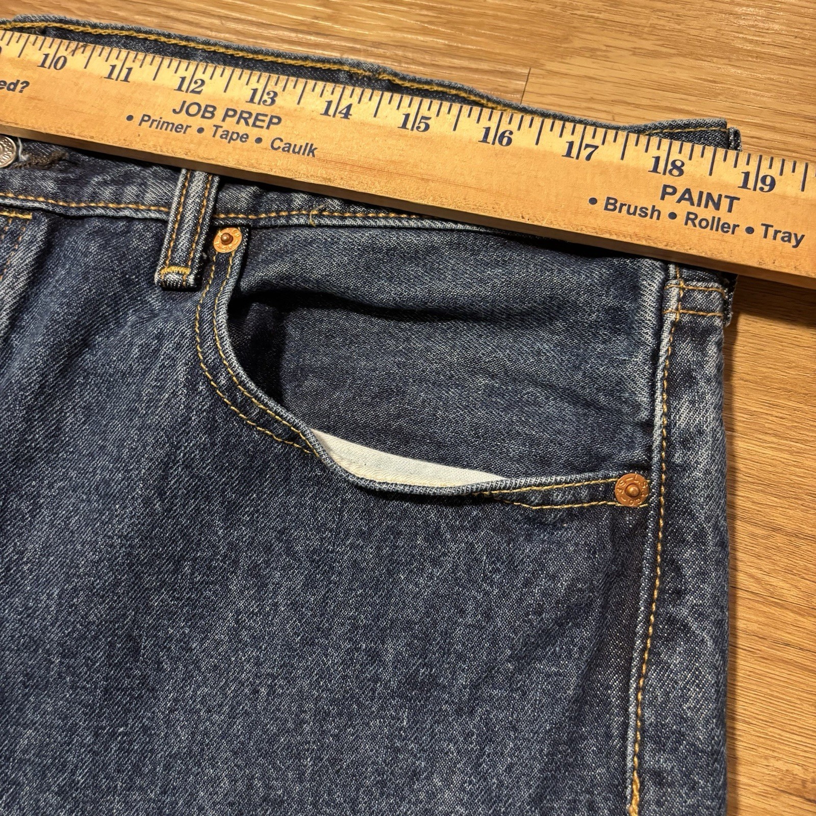 Levis 501 Jeans Men 38×36 Original Fit Blue Dark Stonewash Denim Button Fly 0194