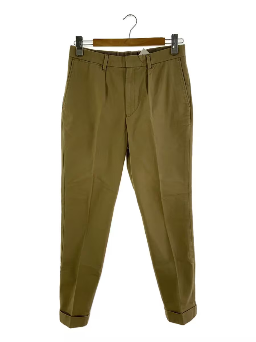 BROWN by 2-tacs TIGHT SLACKS Bottoms, Medium, Cotton, BEG, Solid Color, B15-P004