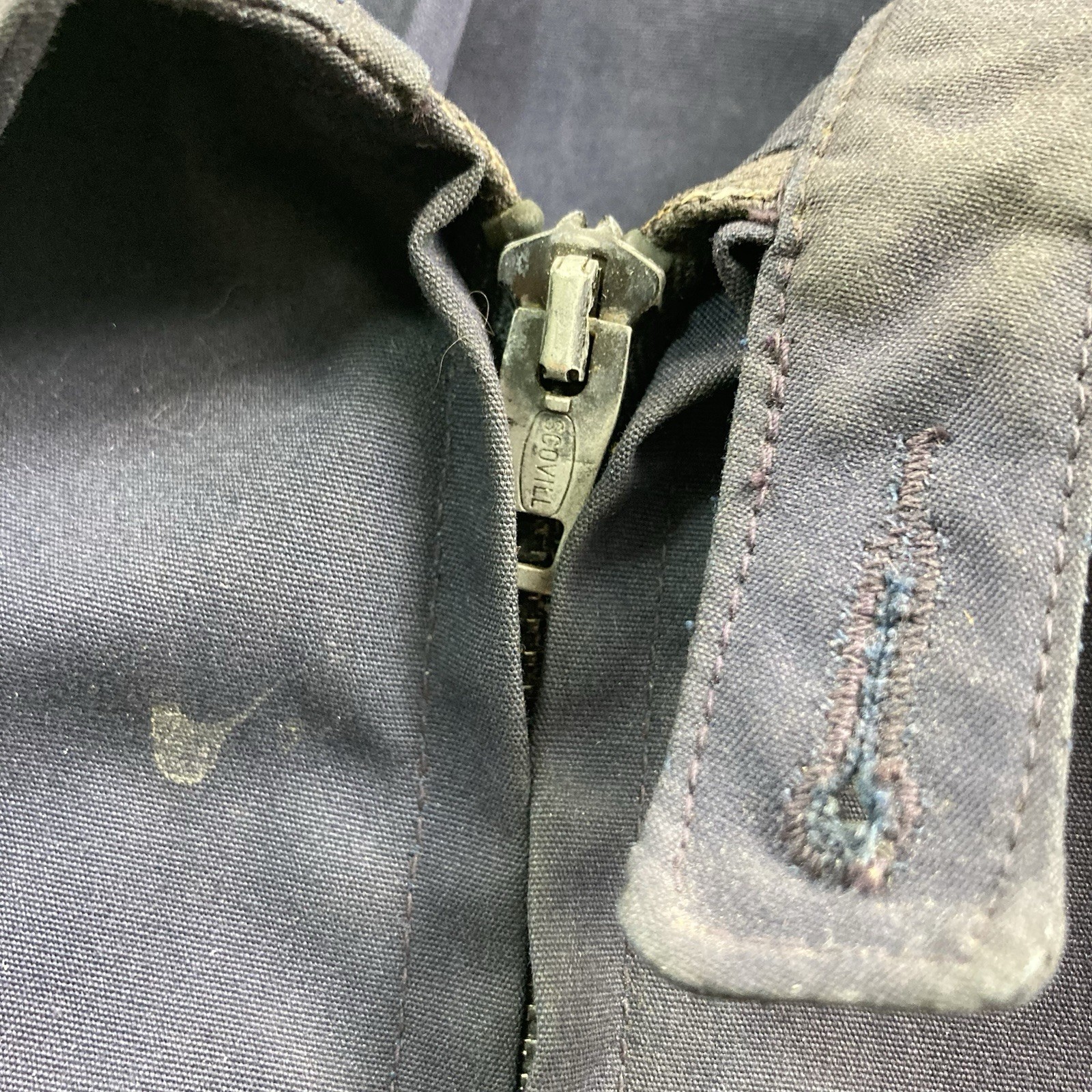 Vintage Blauer Military Jacket Men 42R Blue Ceiling Zero Full Zip Deck Air Force