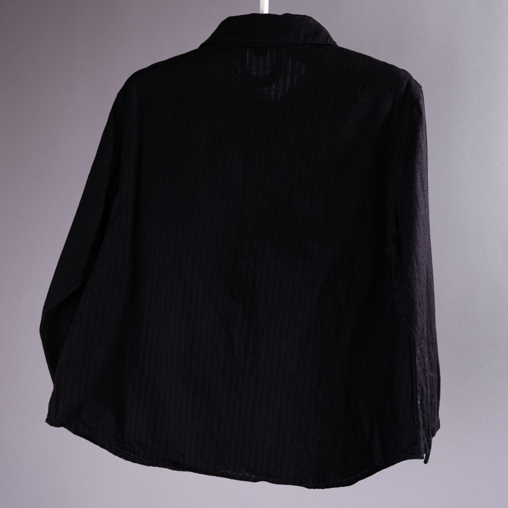 Burberry London Black Ruffle Blouse Shirt 120 Excellent Authentic Luxury Japan