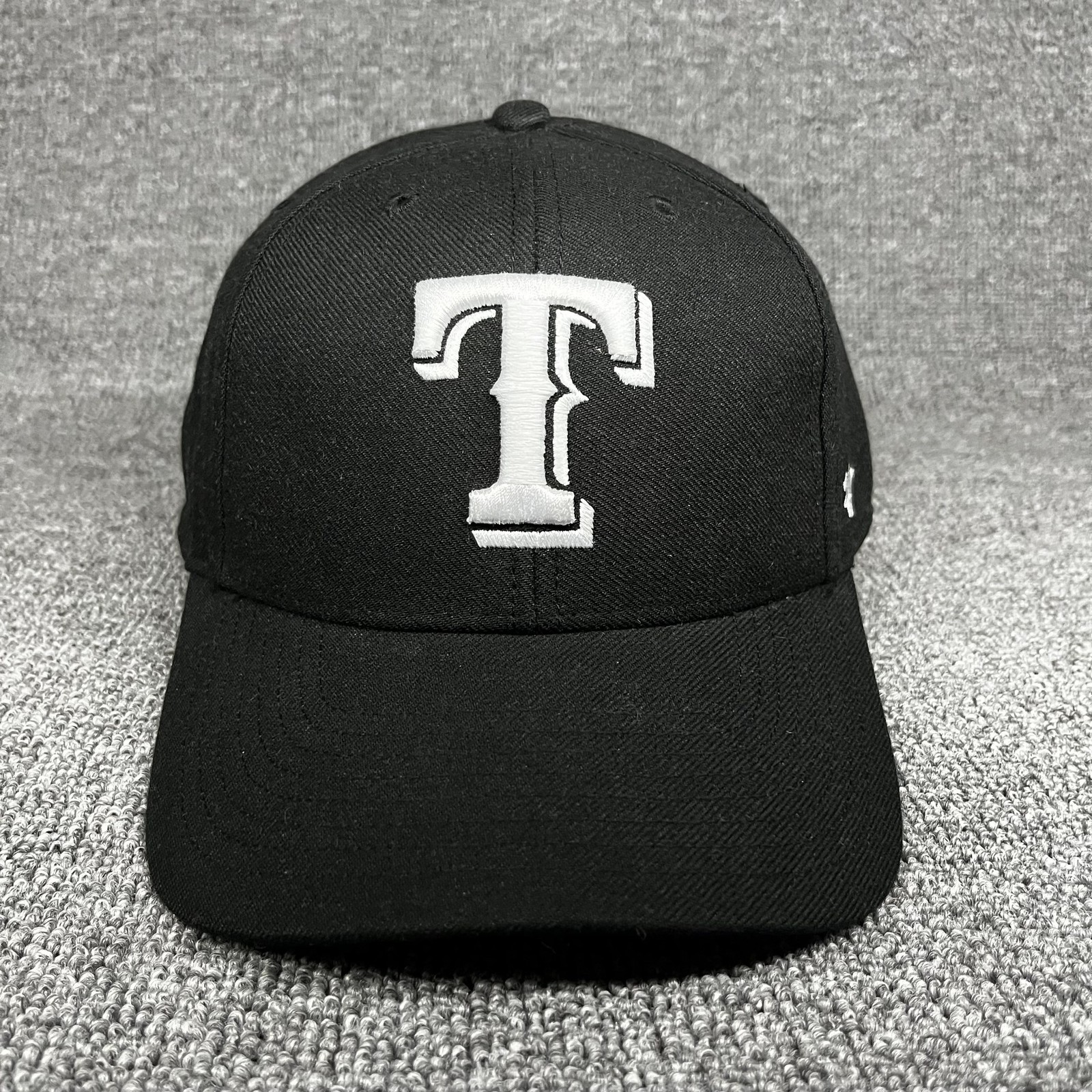 ’47 Brand Texas Rangers Baseball Cap Strapback Black Adjustable