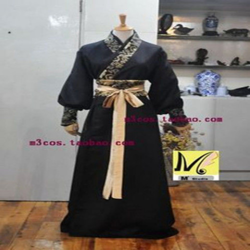 Chinese Robe Ancient Men Traditional Vintage Ethnic Stage Cosplay Dance Costume