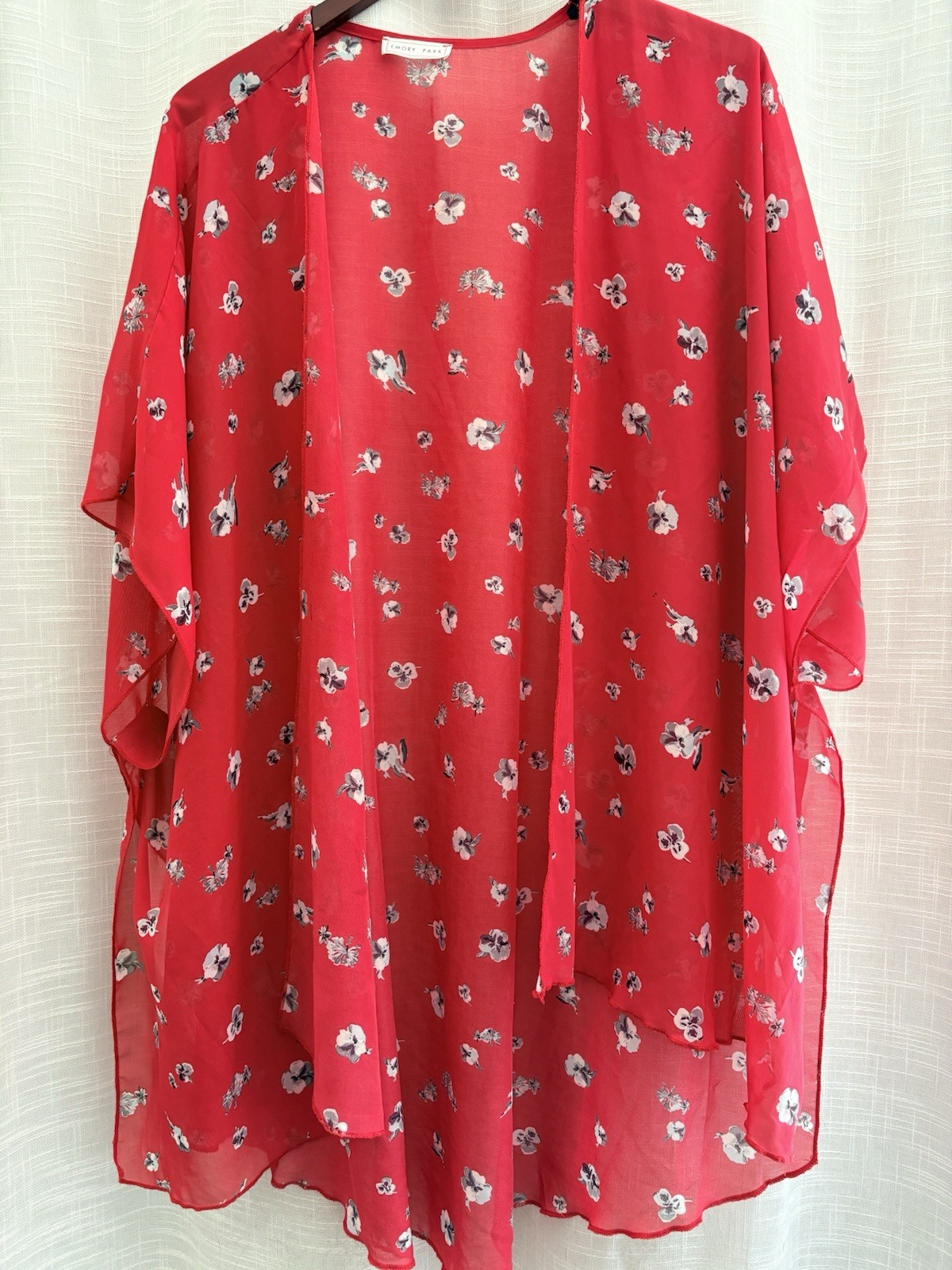 Emory Park Sheer Floral Kimono, Womens, One Size Fits Most