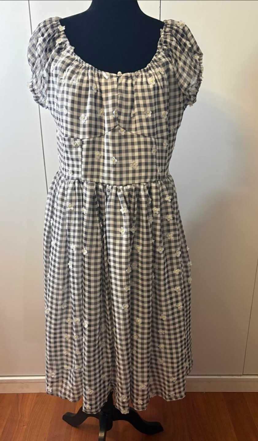 Magnolia Place Dress 2XL Gingham Milkmaid NWT Cottagecore Coquette Milkmaid