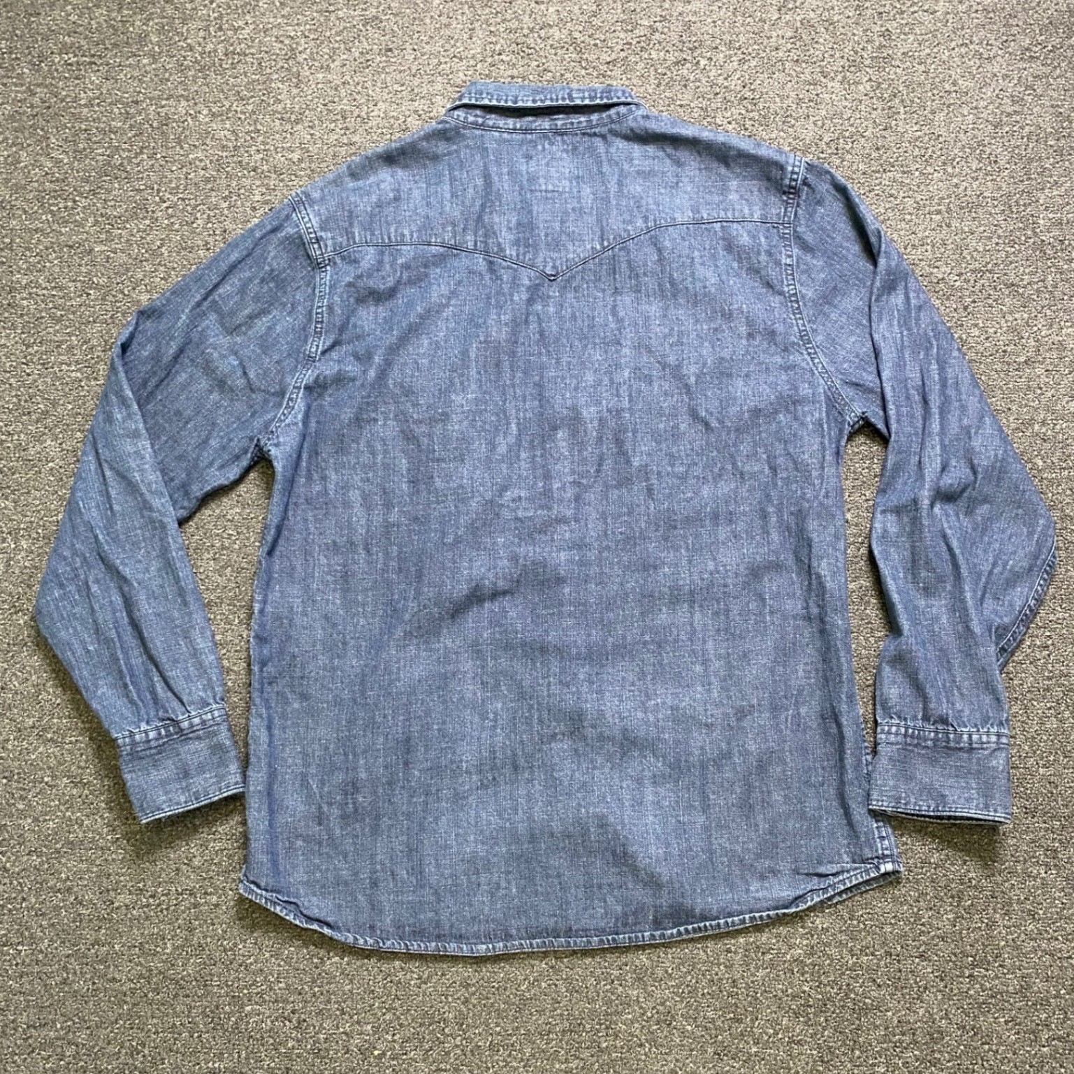 Levi’s Western Pearl Snap Shirt Blue Mens XL Long Sleeve Denim Ranch 3LYLW2262