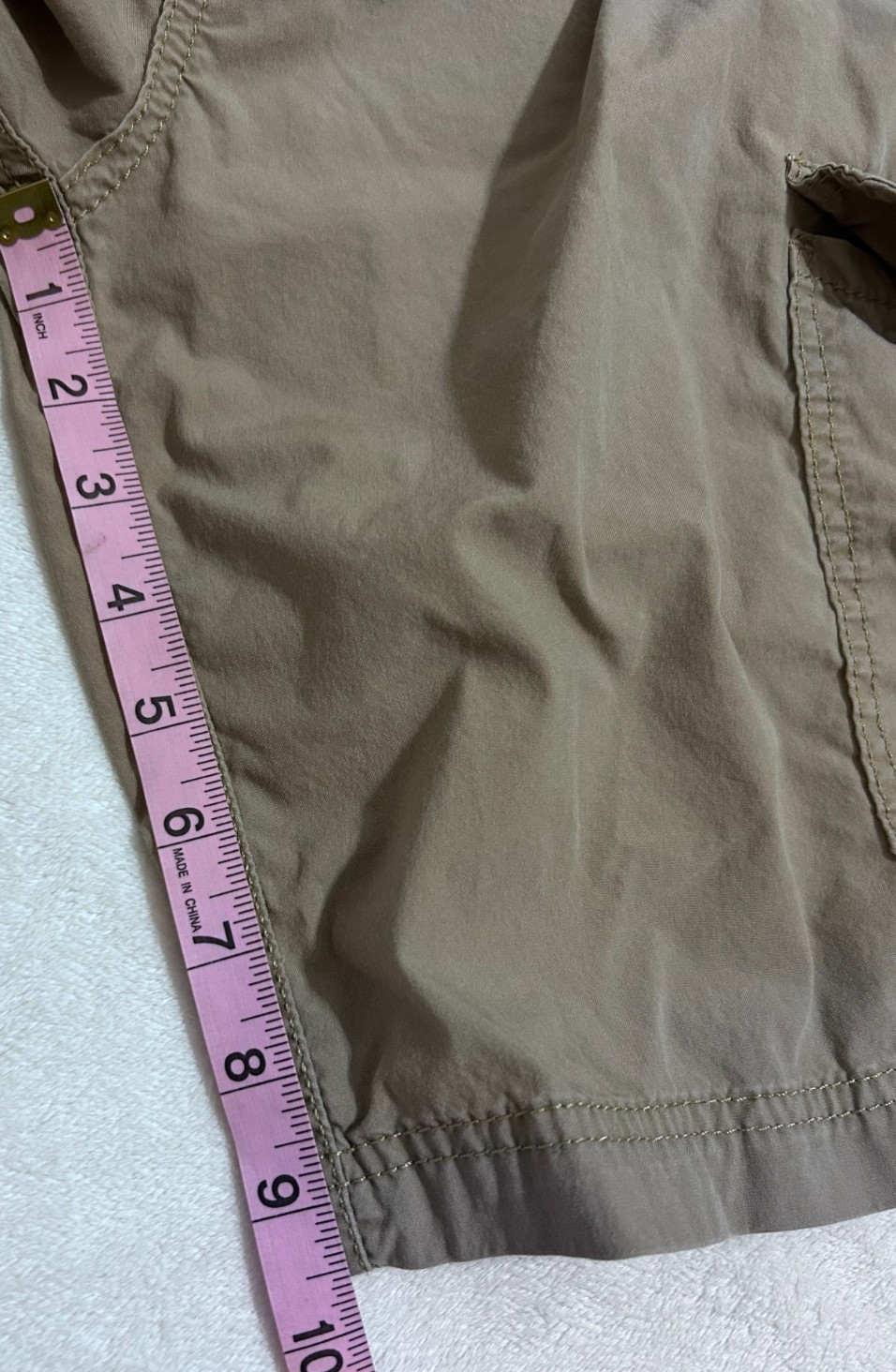 Lee Extreme Motion Mens Khaki Brown Cargo Shorts Size 34