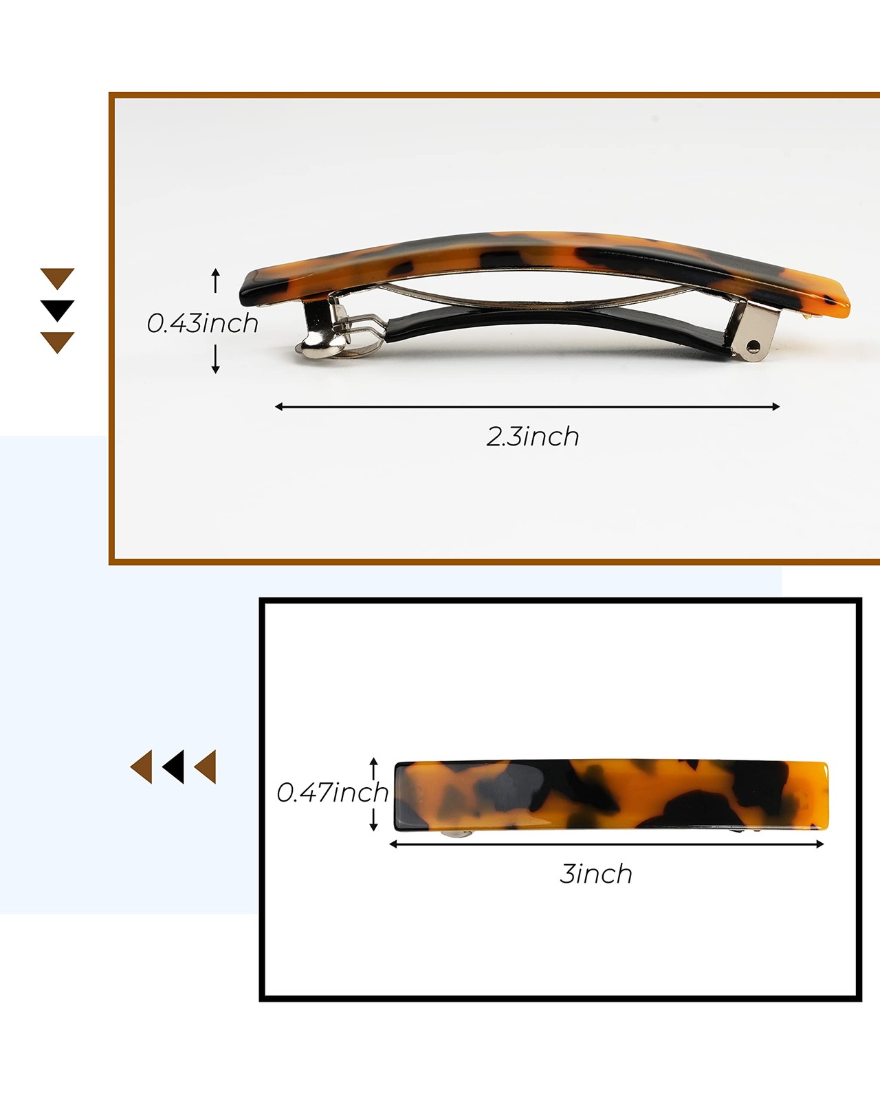 Hair Barrettes for Women, 8 Pcs Barrettes for Fine Thin Thick Hair, 3 Inch Ac…