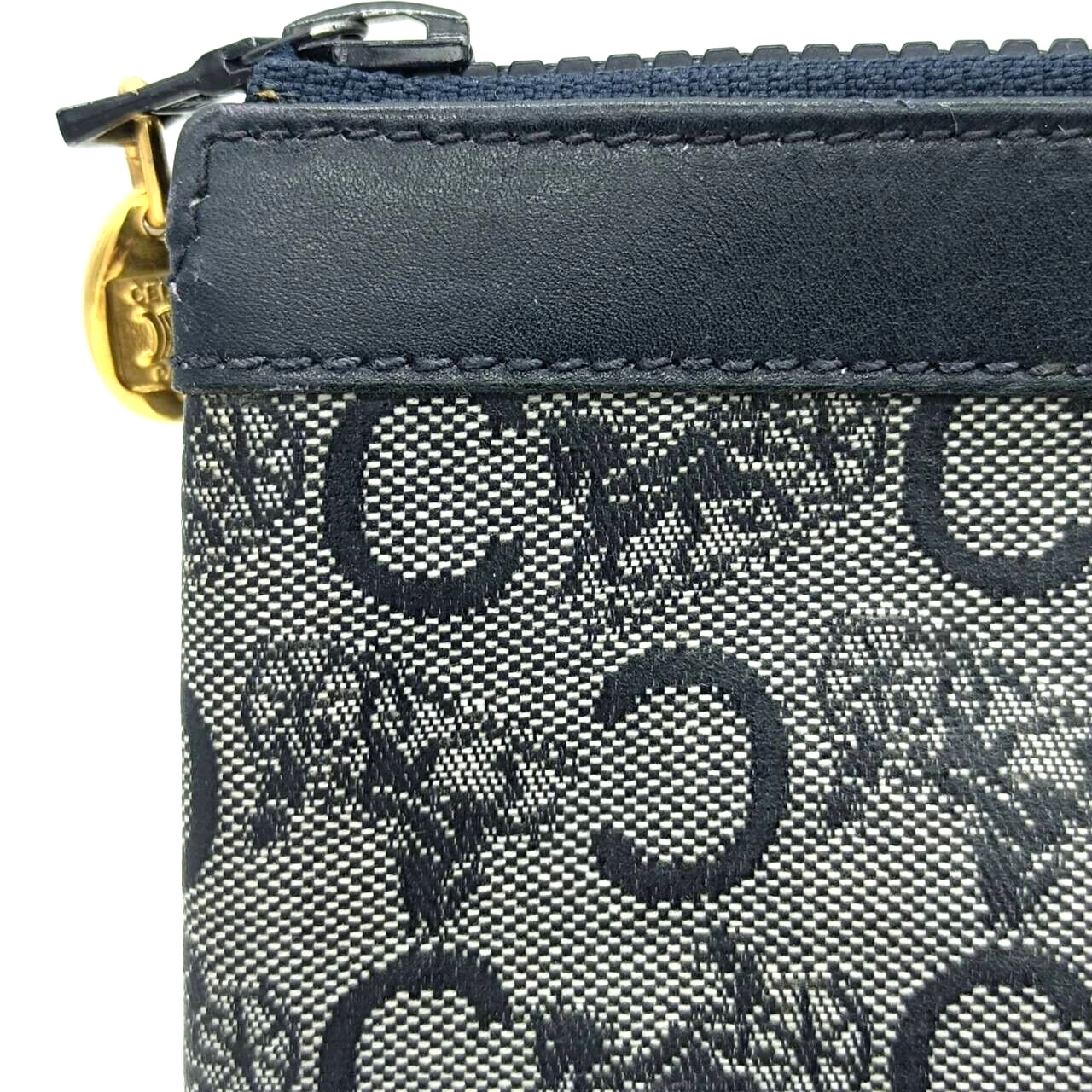 CELINE Clutch bag Hand Bag C Macadam Purse PVC W9in×H6.3in Rank AB