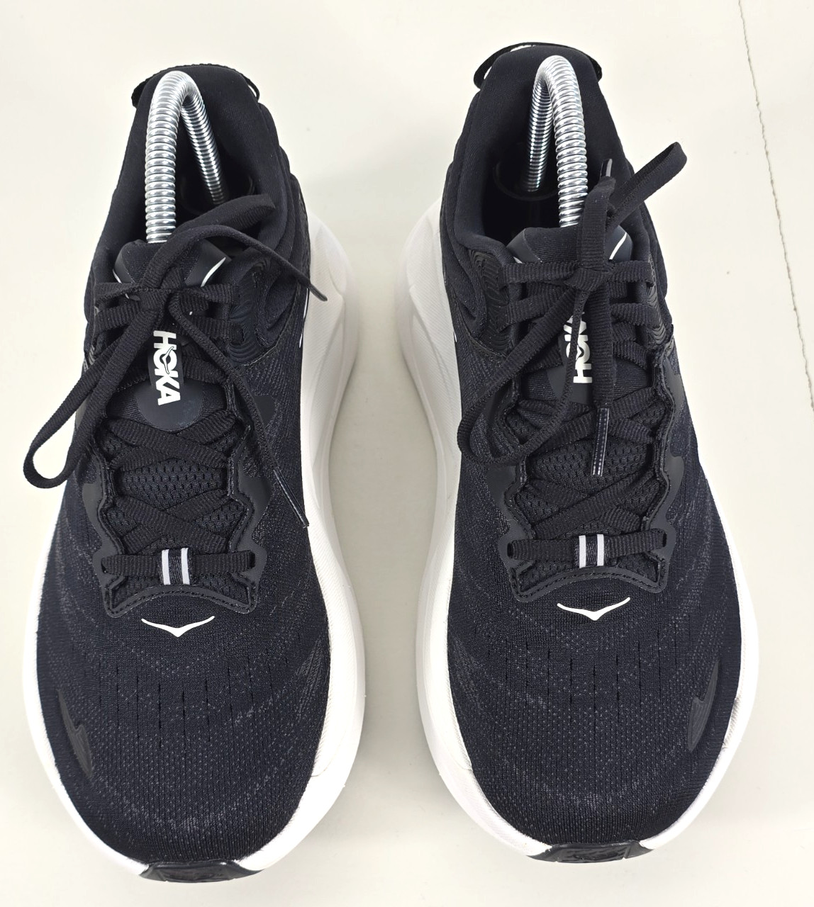 Hoka One One Womens GAVIOTA 6 Black White Running Sneakers Sz 7.5D WIDE