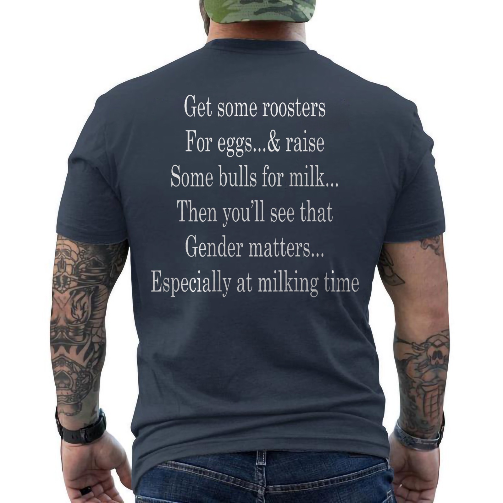 Get Some Roosters For Eggs And Raise Some Bulls ON BACK T-Shirt