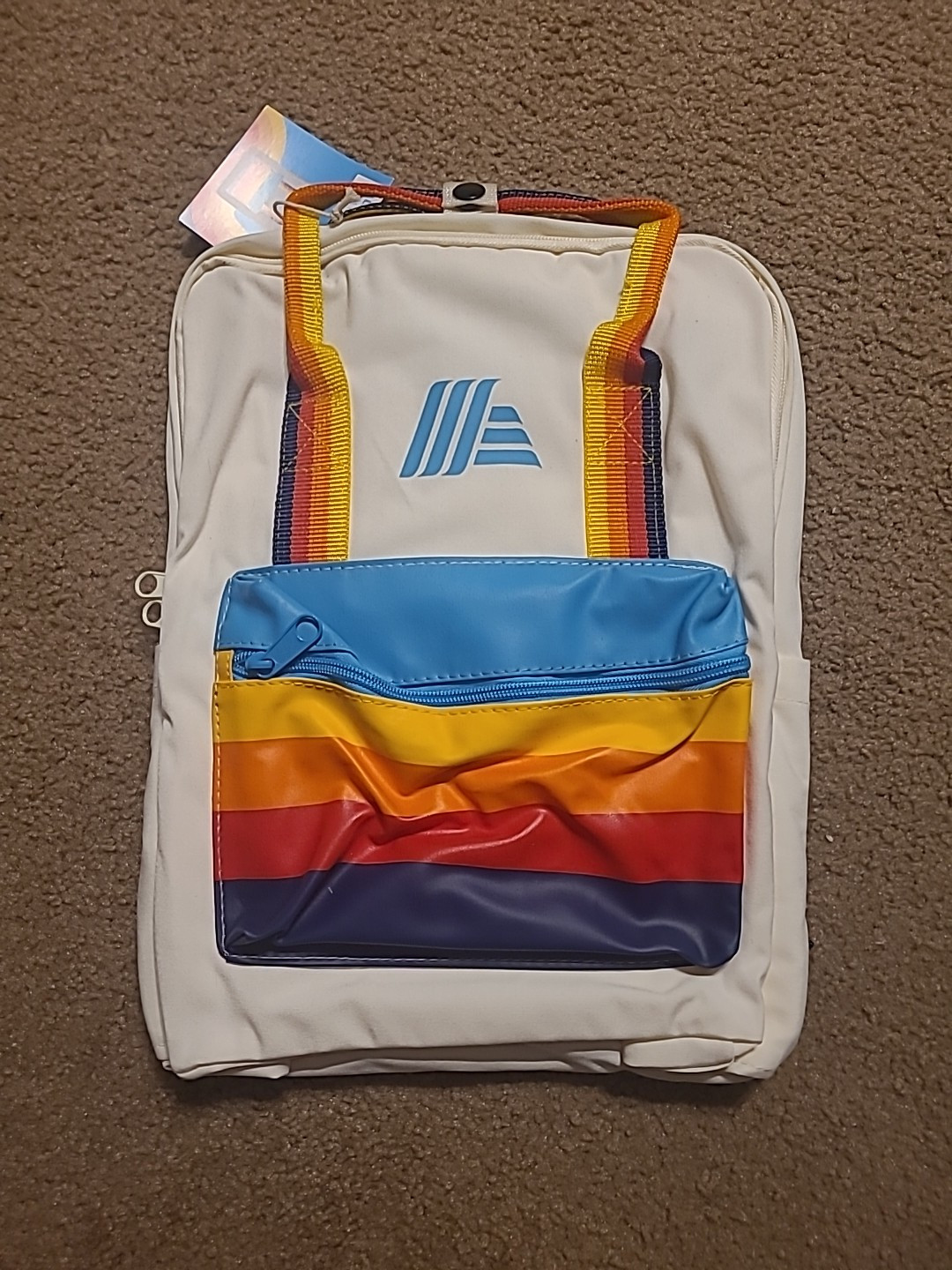 ALDI Gear Backpack Cream Rainbow 09-2023 Release Padded Laptop Inner Sleeve NEW