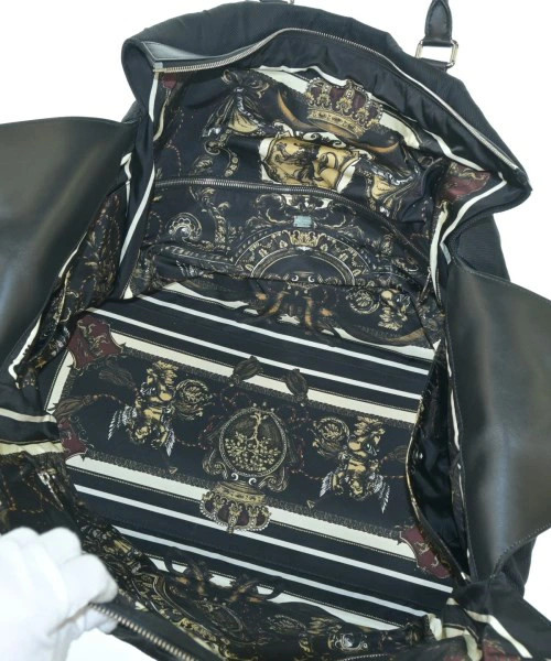 Dolce & Gabbana Duffle Bag Black Herringbone with Dust Bag