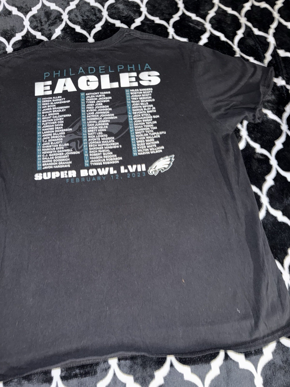 Philadelphia Eagles Super Bowl Mens T-Shirt Size XL Black Fanatics Football NFL