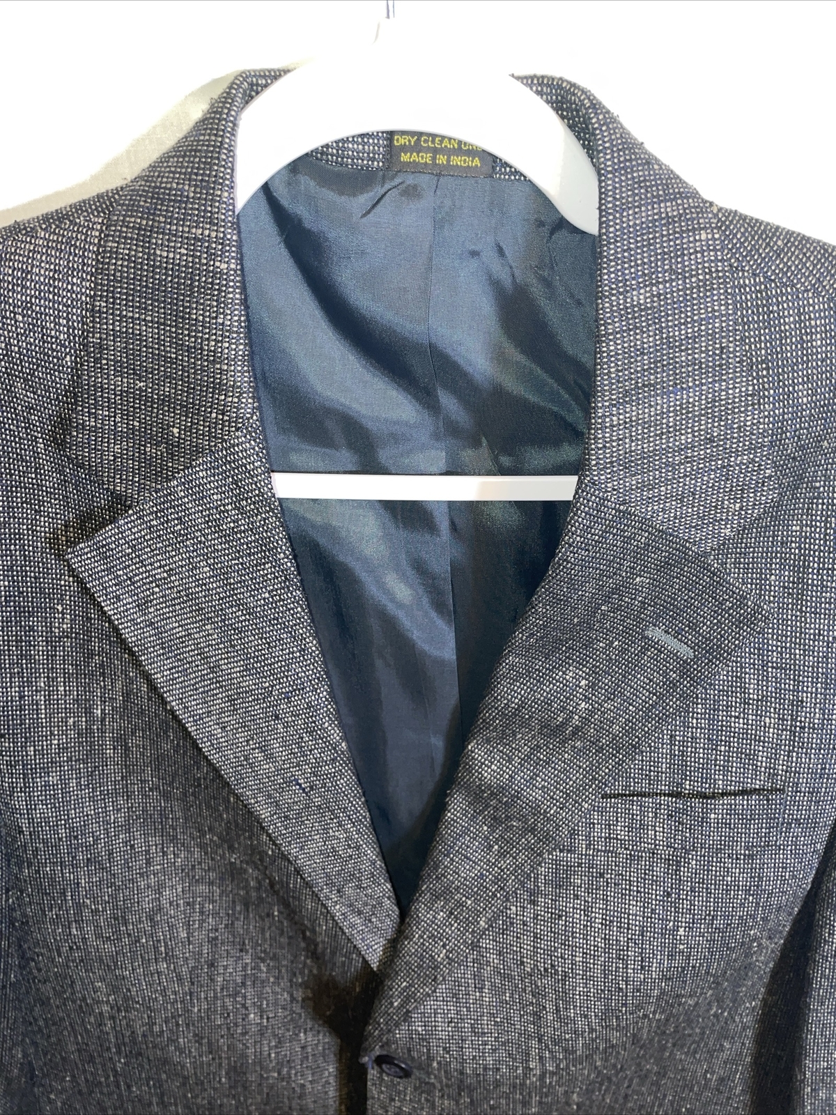 Deansgate Suit Jacket Mens Size 38R Gray 100% Silk Two Button Formal Business