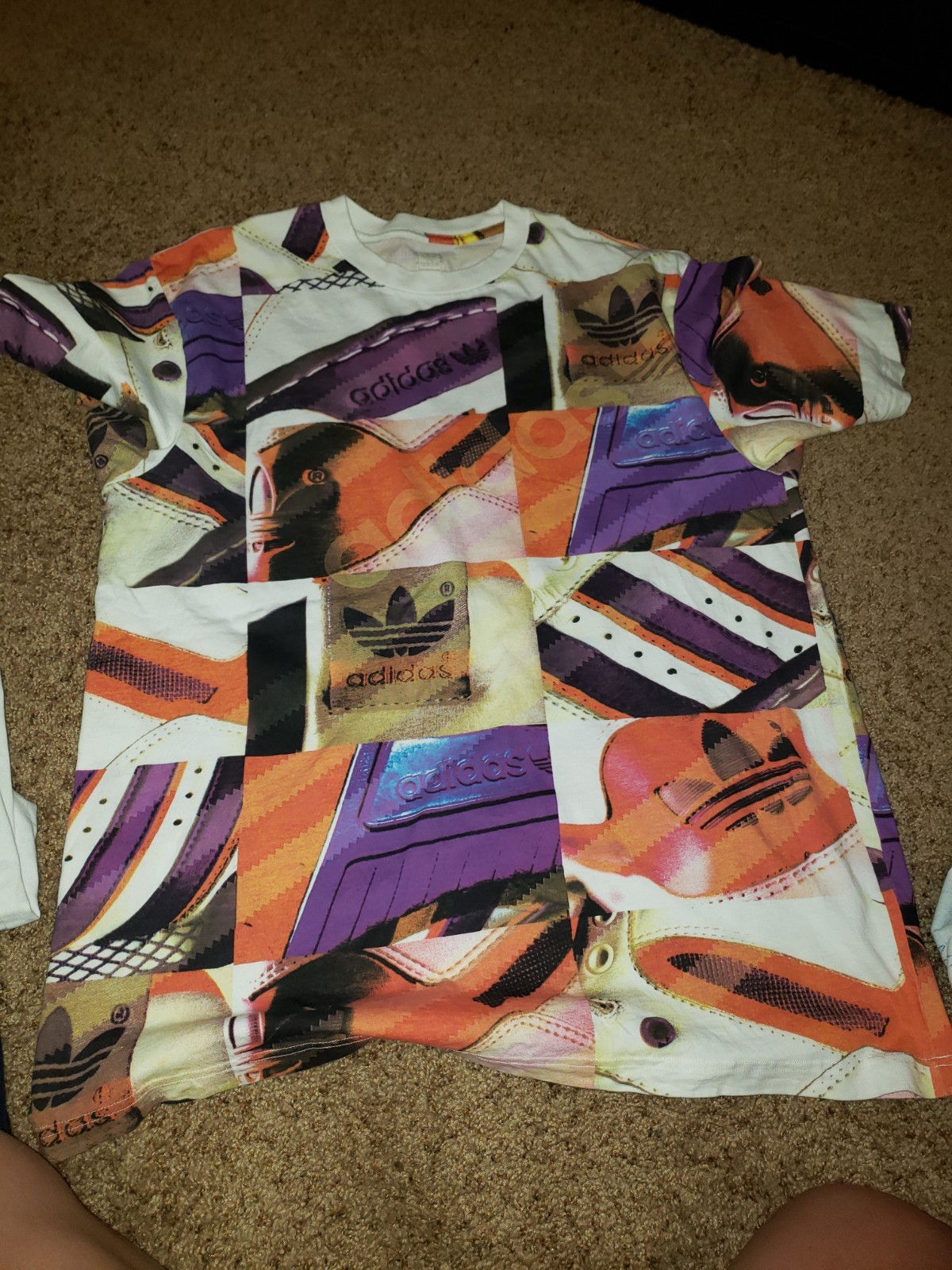 Adidas Originals “60 Years of Soles” All-Over Print T-Shirt Size XL