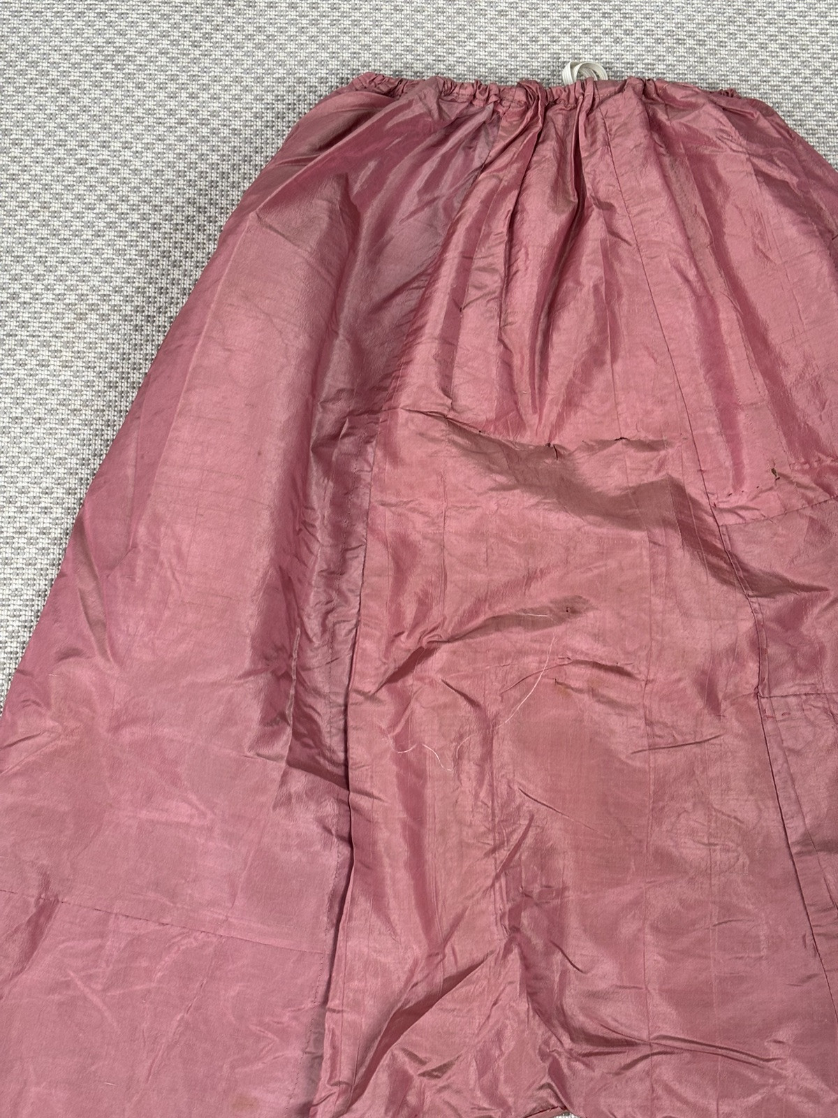 Antique Middle Eastern Harem Pants Shiny Pink Silk Drawstring Waist AS IS