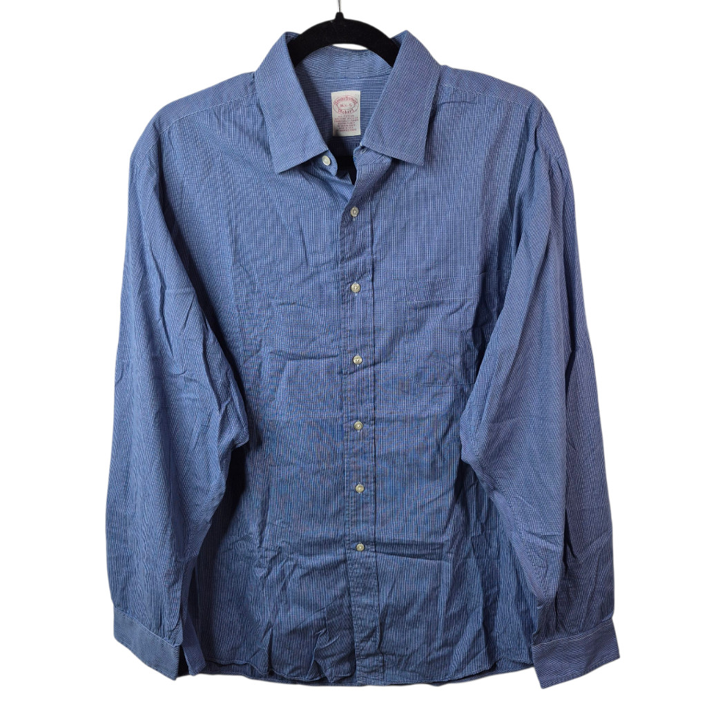 Vtg Brooks Brothers Shirt Mens 16.5 Casual Button Down Cotton Career Office USA