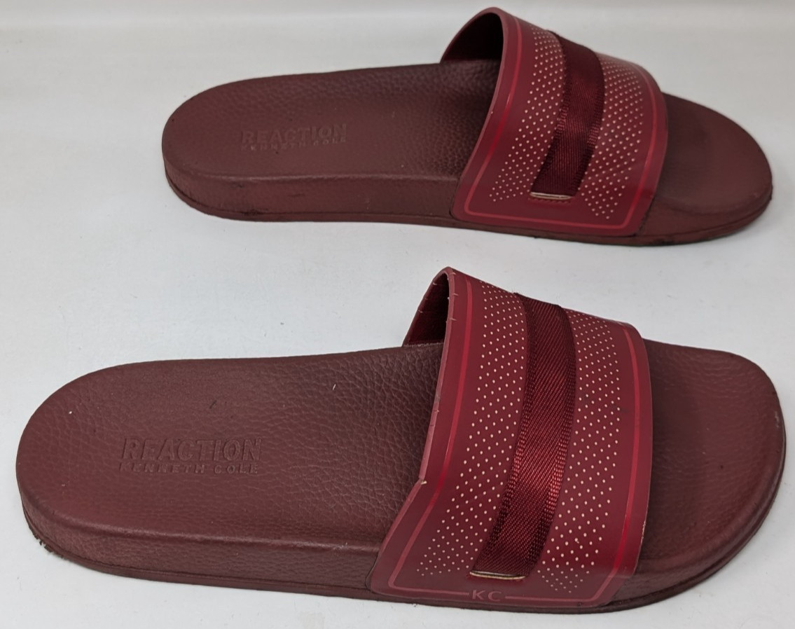 Kenneth Cole Reaction Screen Mixed Slides Sandals Men’s Size 11 Red
