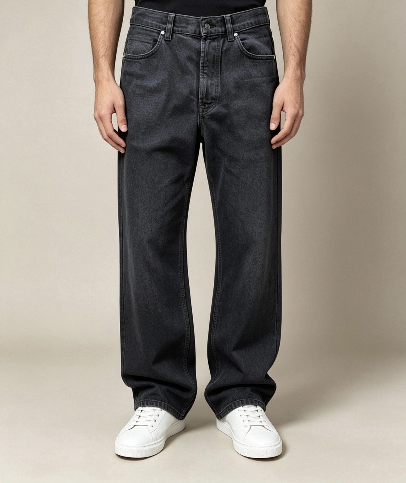 🔥 Hugo Boss W34 L32 Relaxed Fit Wide Leg Black Old Money Luxury Streetwear 🔥