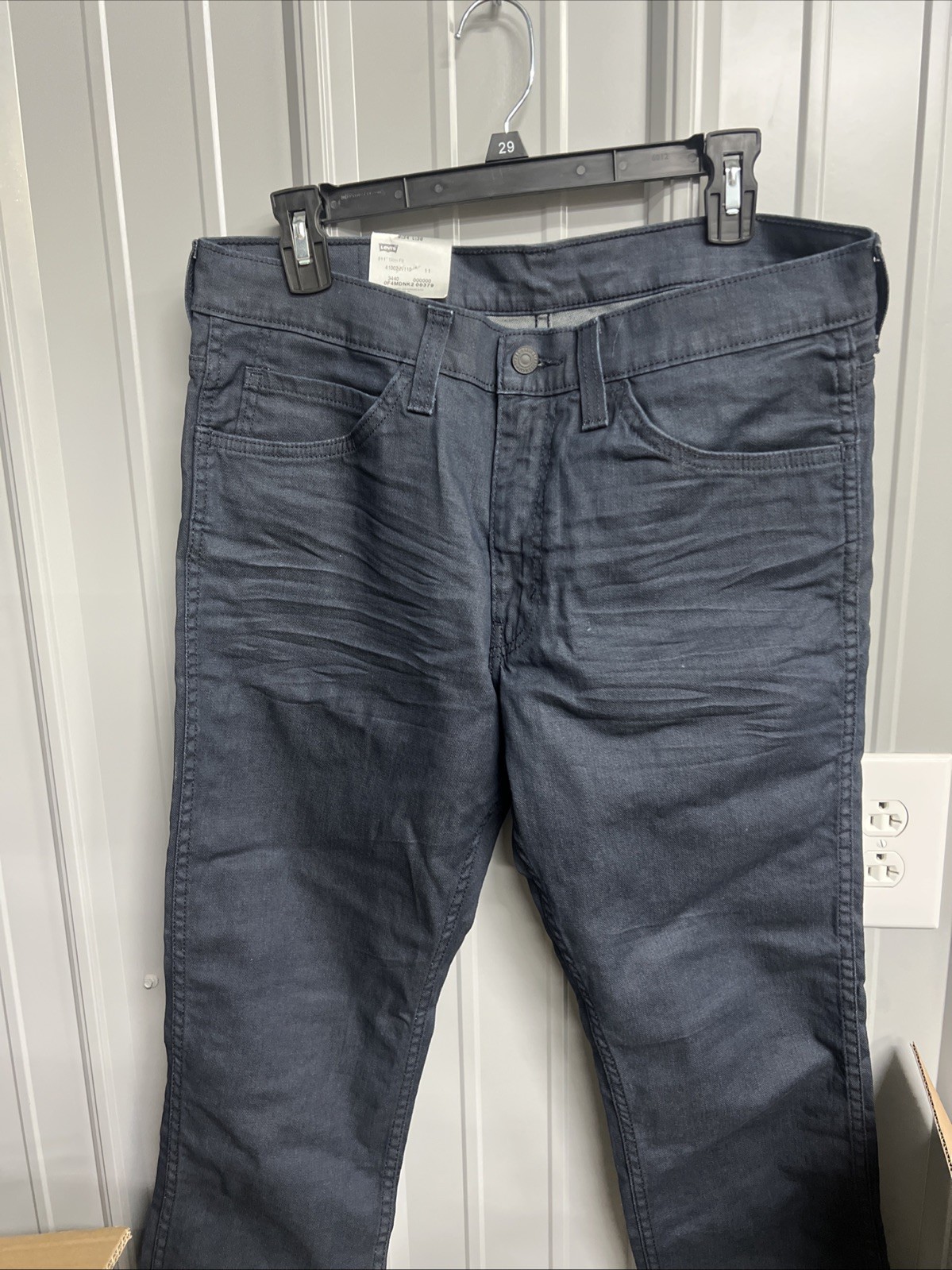 Levi’s 34 X 30 Slim Fit Stretch Sits Below Waist Slightly Tapered Leg Dark Wash