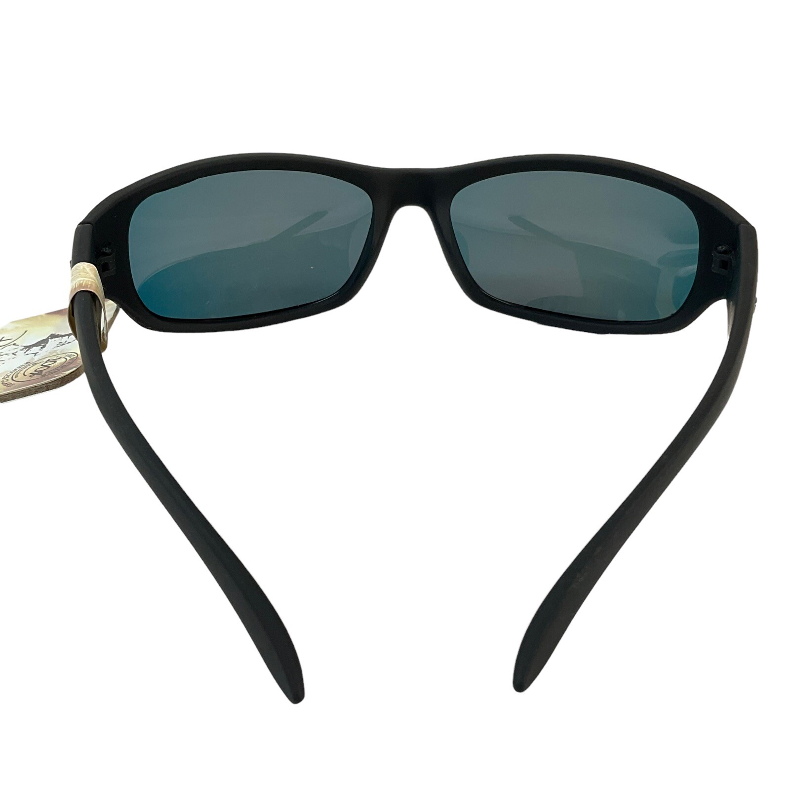 Panama Jack Men’s Sunglasses Polarized Black Frame Wrap Sport Orange Lenses Nwt