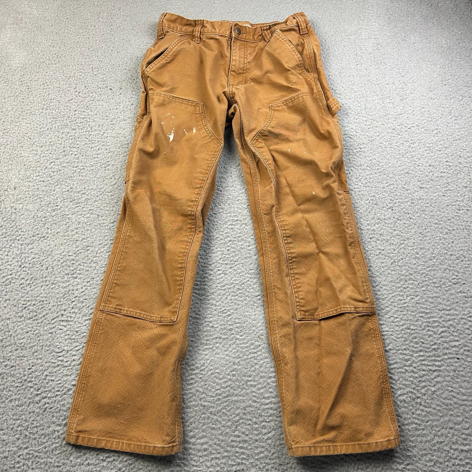 Carhartt Mens Relaxed Straight Rugged Flex Duck Double Front Fits 28×28 Paint