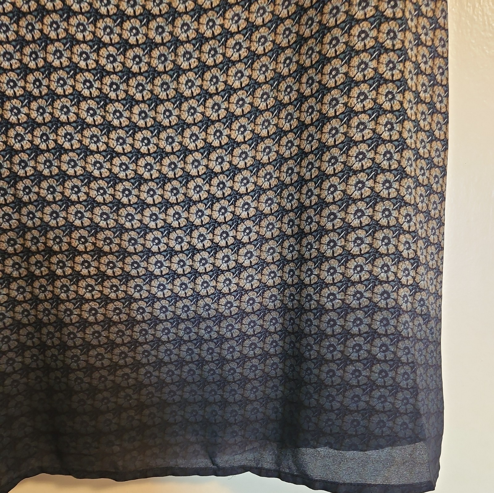 Shift Dress by Olivaceous in Blue Floral with Ombre Hem in Size Small