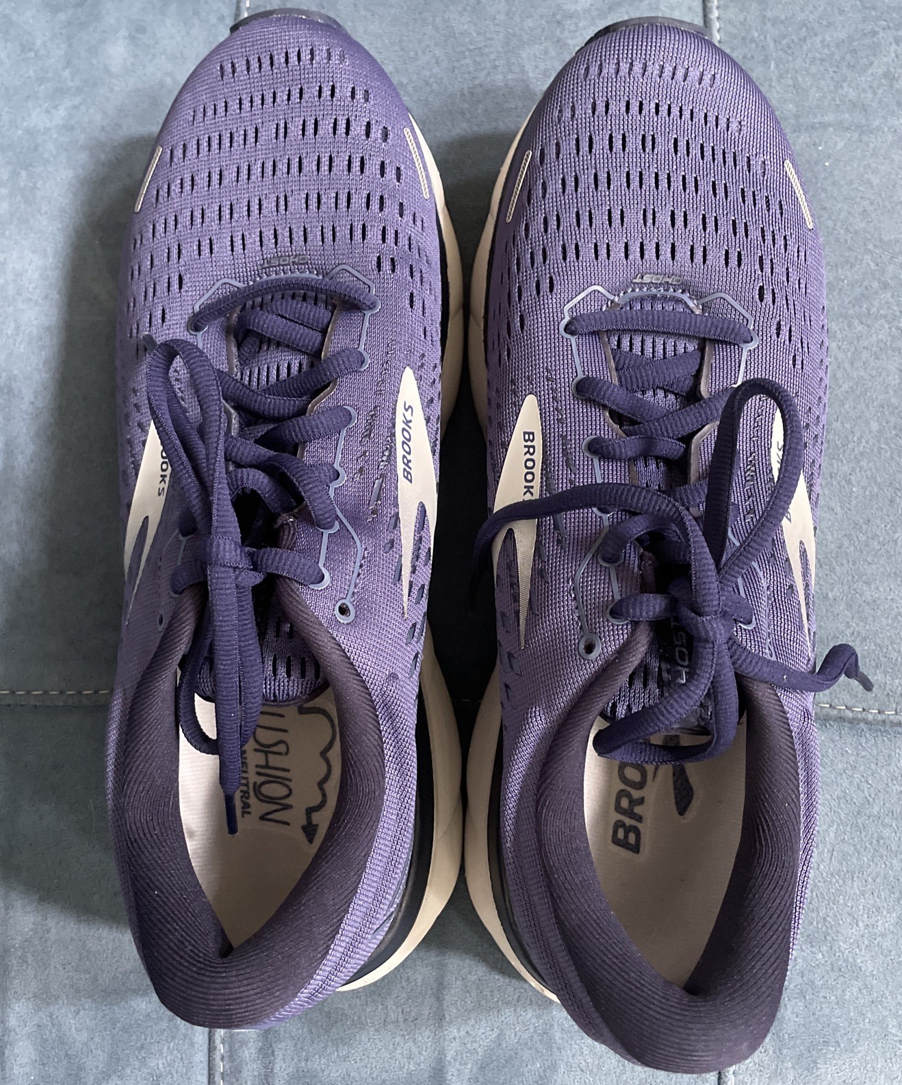 Brooks Ghost 13 M 7.5 / W 9 Running Shoe Blue Gray Cushion Neutral 110348 1D 467