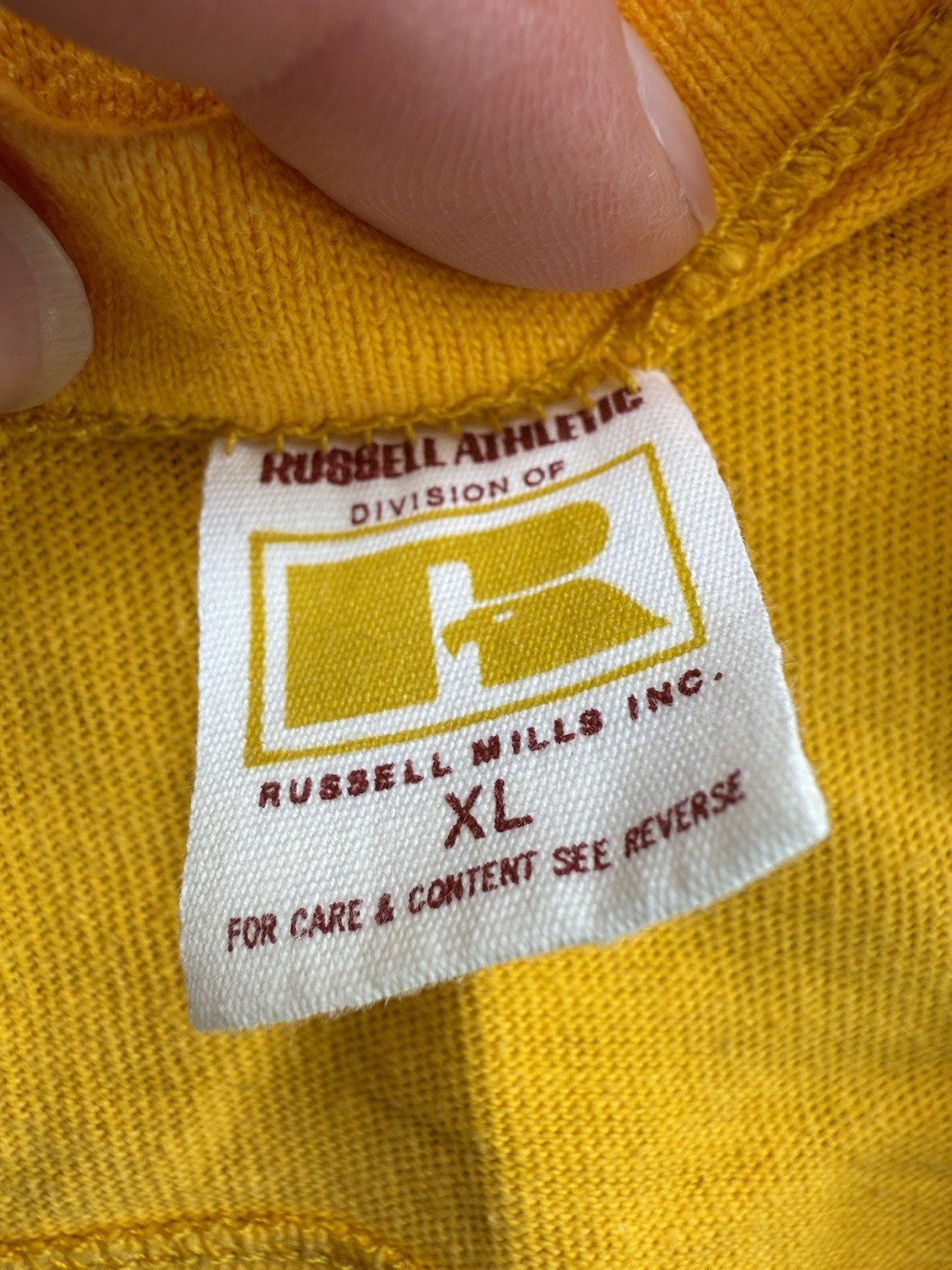 1970s-80s Russell Athletic All Cotton Football Shirt, Indiana University XL