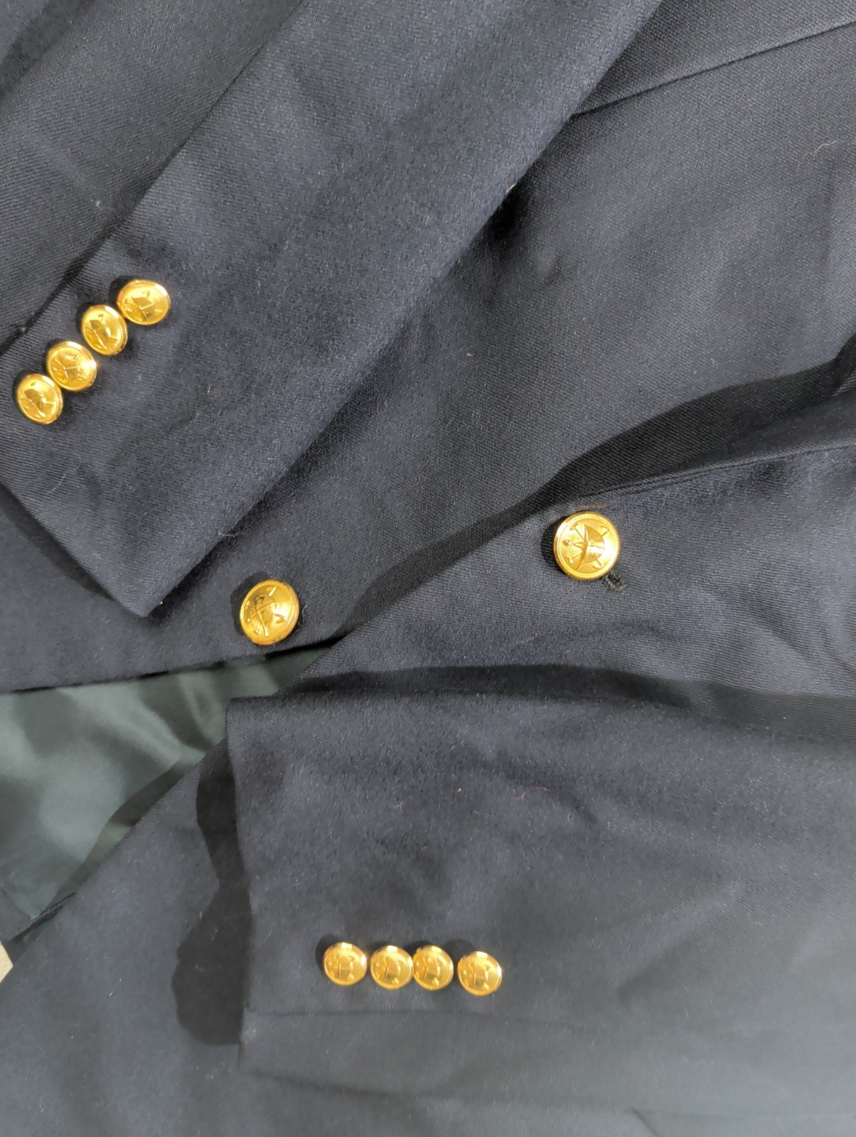 Polo Ralph Lauren Soft Wool Gold Button Mens 42R Navy Blazer USA
