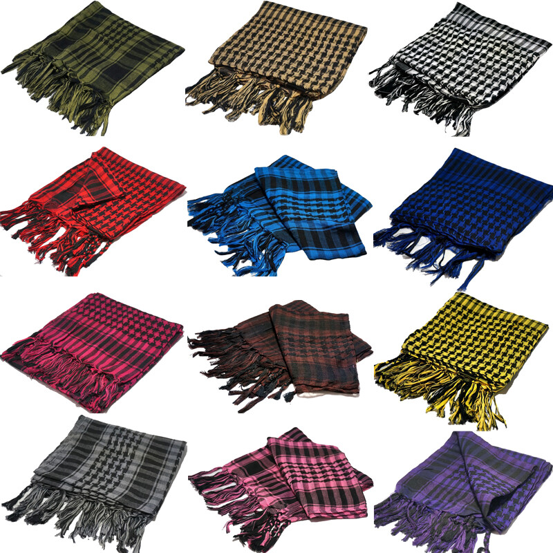 Shemagh Tactical Desert Military Head Scarf Face Mask Arab Wrap Keffiyeh Scarves