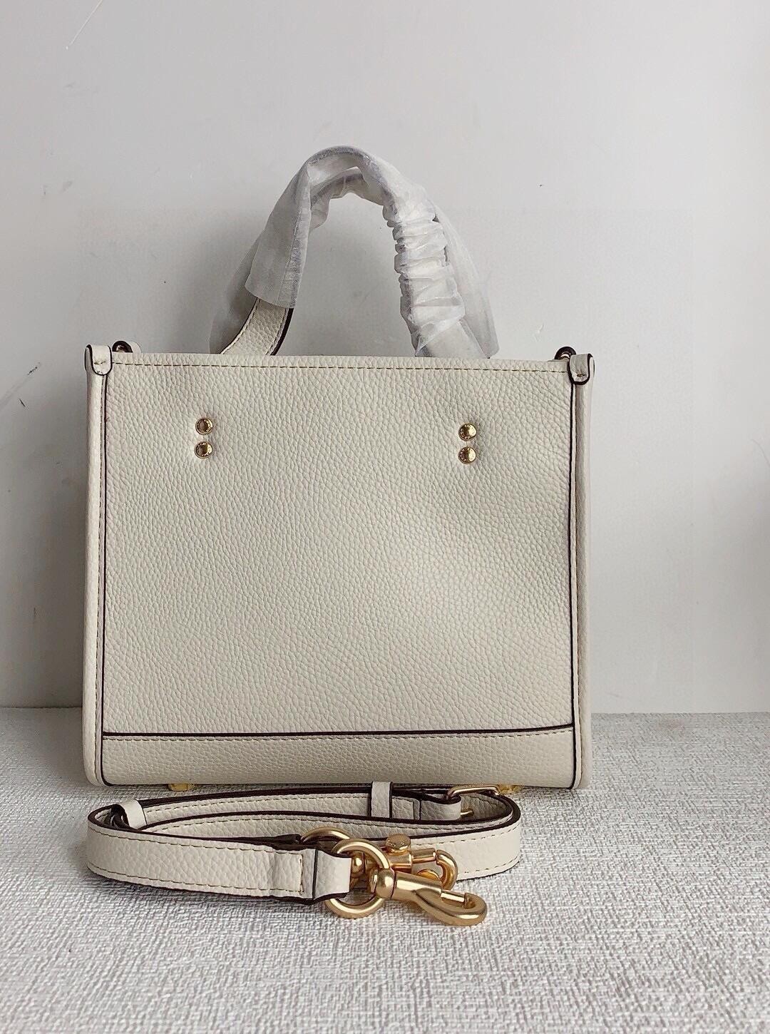 COACH Classic Printed Snoopy White Leather Shoulder Bag 8.6 in