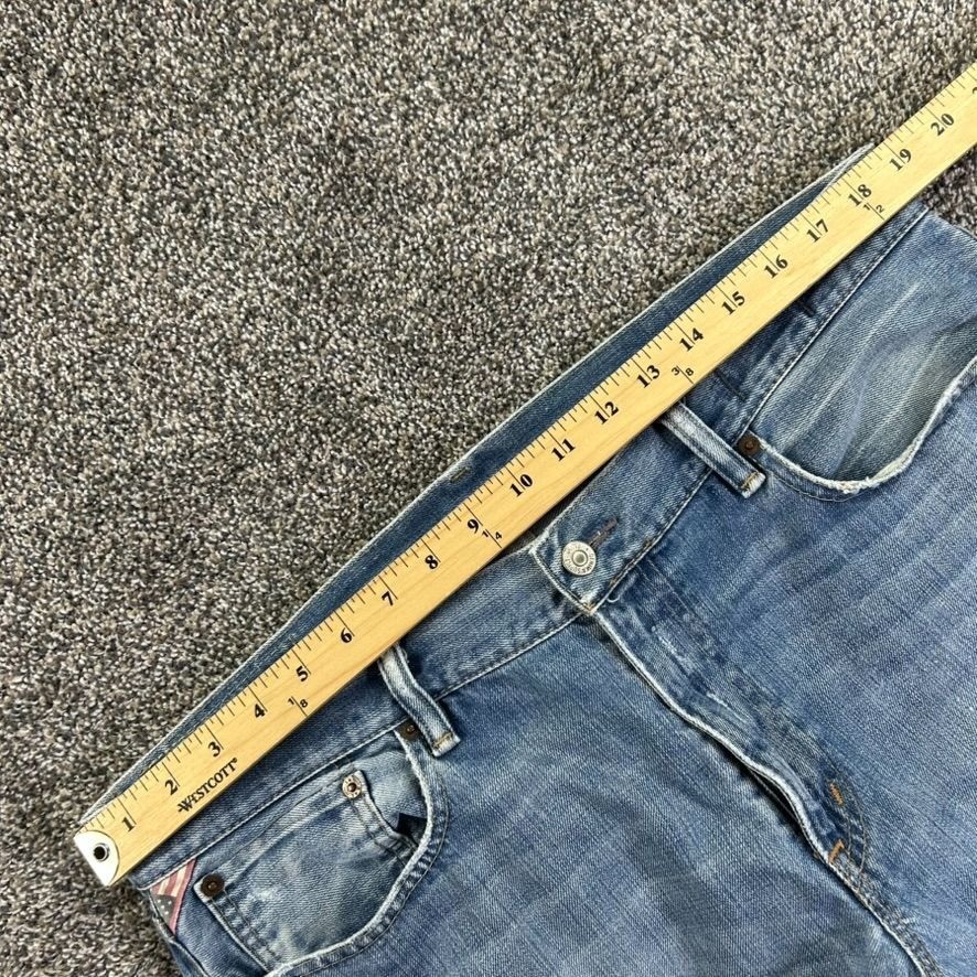 Denim & Supply Ralph Lauren Blue Denim Jeans Mens 36×34 Straight Fit Distressed